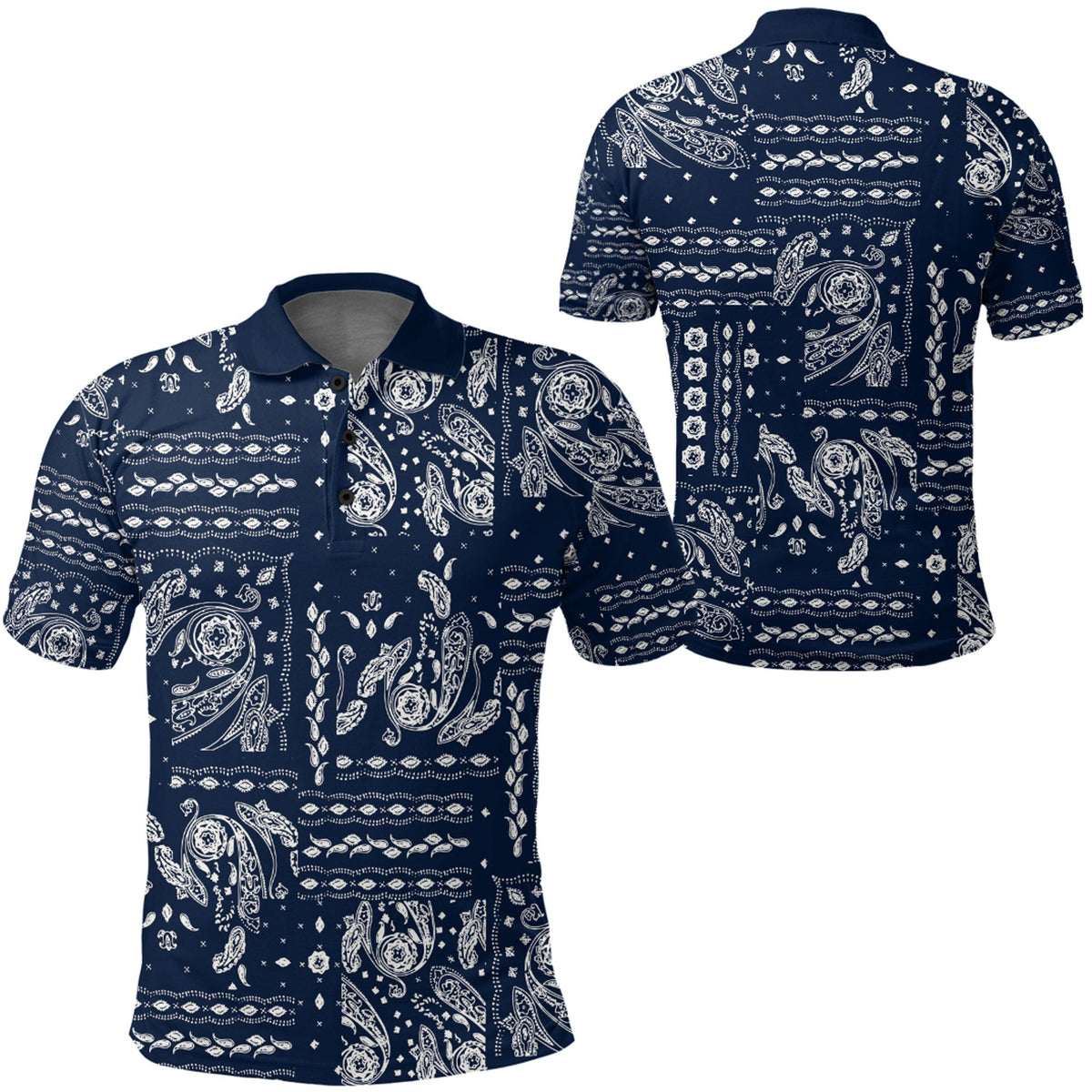 Paisley Polo Shirt Bandana Pattern Seamless Ver.102 RLT13 - Wonder Print Shop