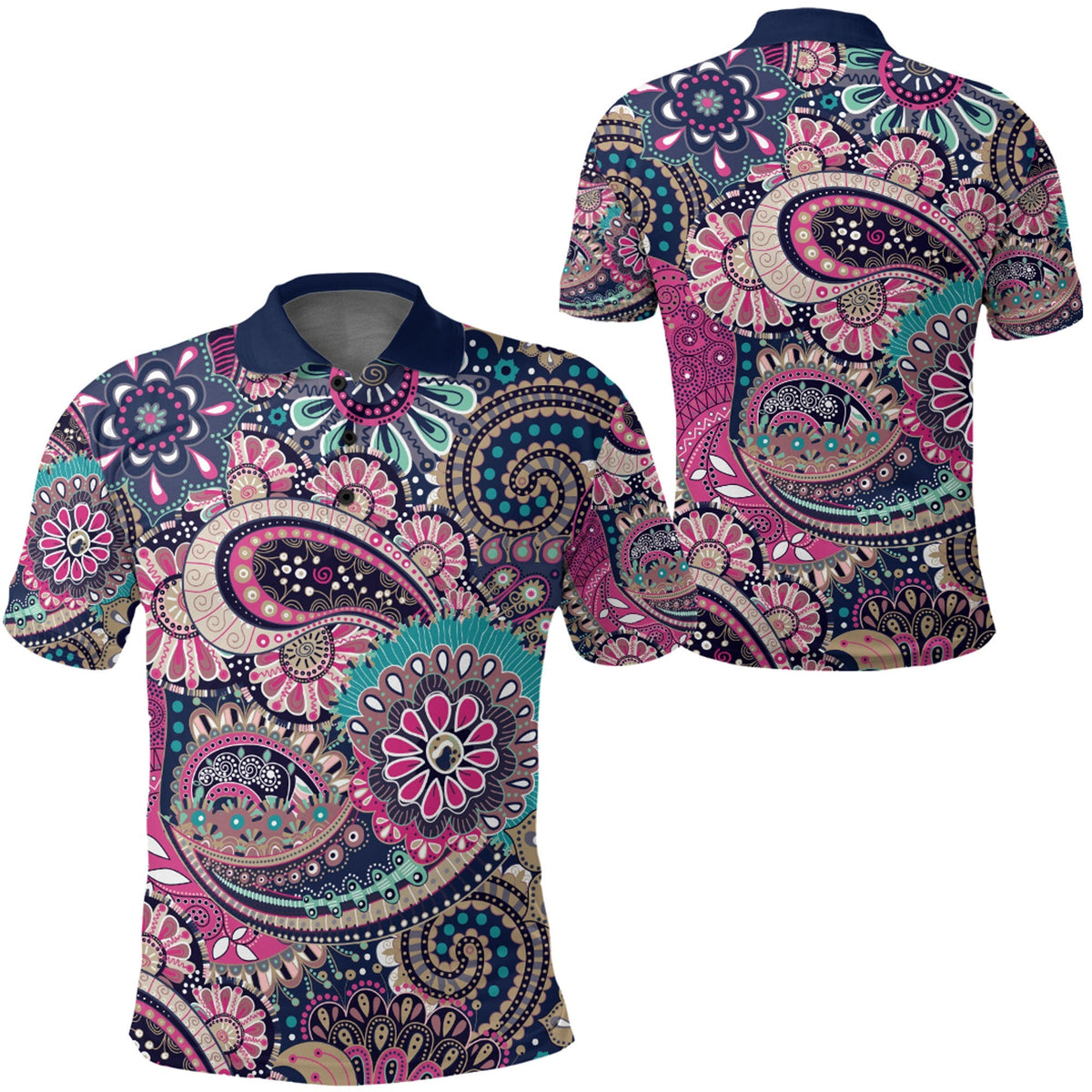 Paisley Polo Shirt Bandana Pattern Seamless Ver.131 RLT13 - Wonder Print Shop