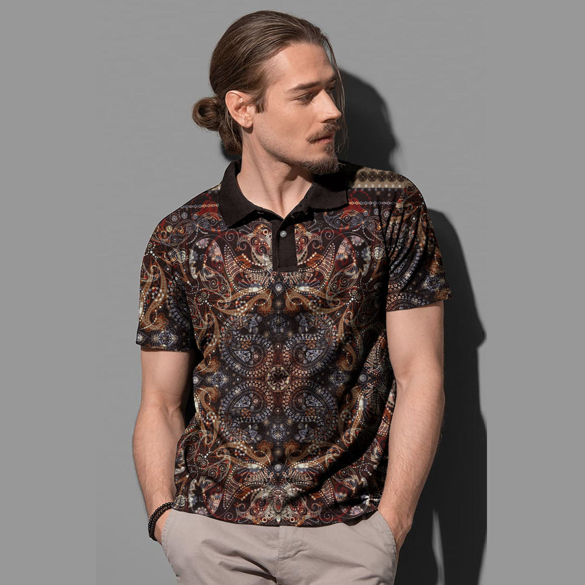Paisley Polo Shirt Bandana Pattern Seamless Ver.128 RLT13 - Wonder Print Shop