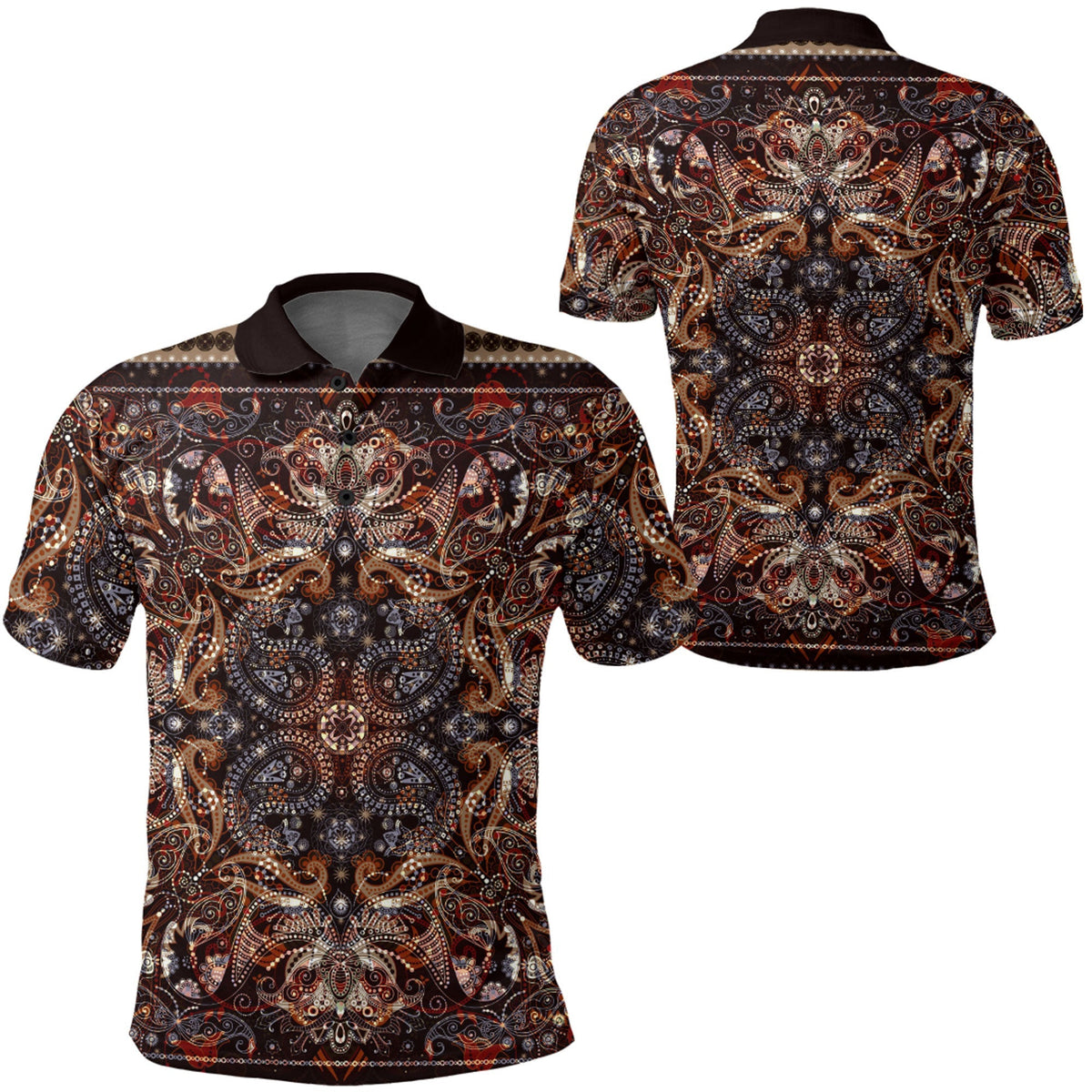 Paisley Polo Shirt Bandana Pattern Seamless Ver.128 RLT13 - Wonder Print Shop