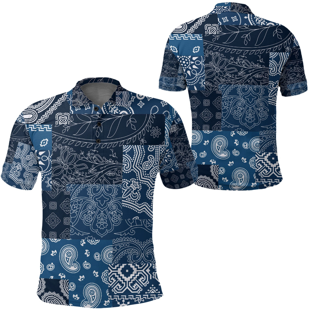Paisley Polo Shirt Bandana Pattern Seamless Ver.113 RLT13 - Wonder Print Shop