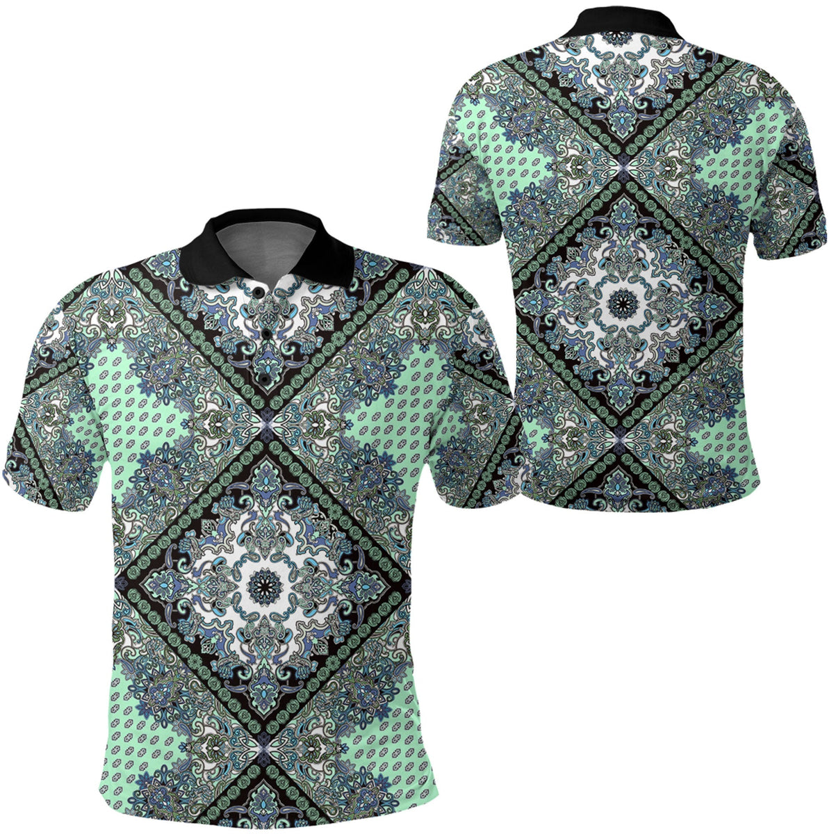 Paisley Polo Shirt Bandana Pattern Seamless Ver.135 RLT13 - Wonder Print Shop