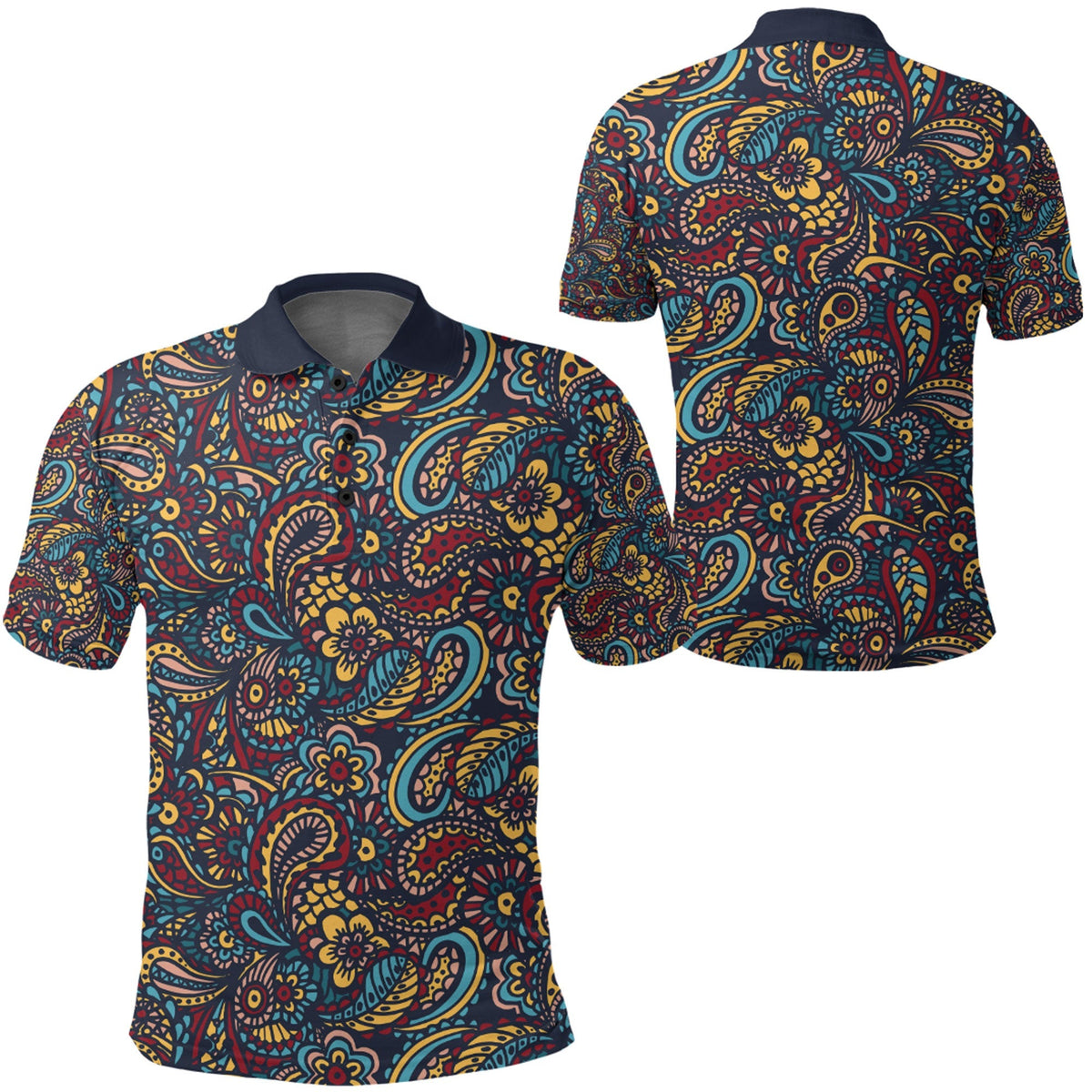 Paisley Polo Shirt Bandana Pattern Seamless Ver.110 RLT13 - Wonder Print Shop