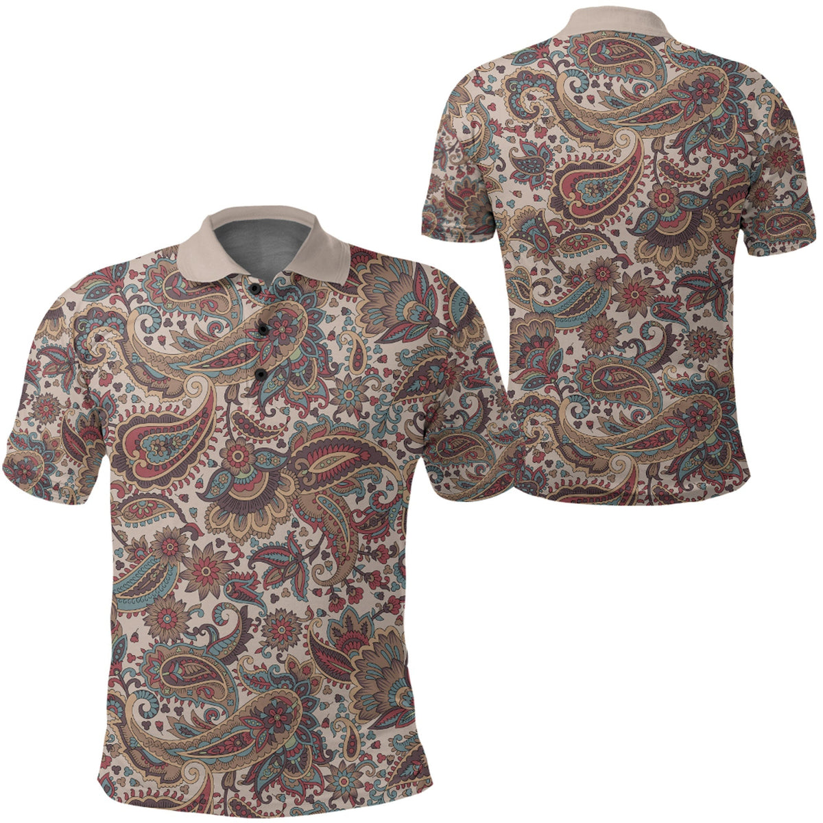 Paisley Polo Shirt Bandana Pattern Seamless Ver.122 RLT13 - Wonder Print Shop