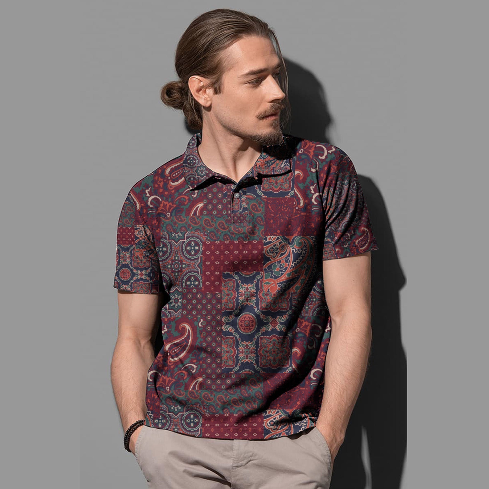 Paisley Polo Shirt Bandana Pattern Seamless Ver.105 RLT13 - Wonder Print Shop