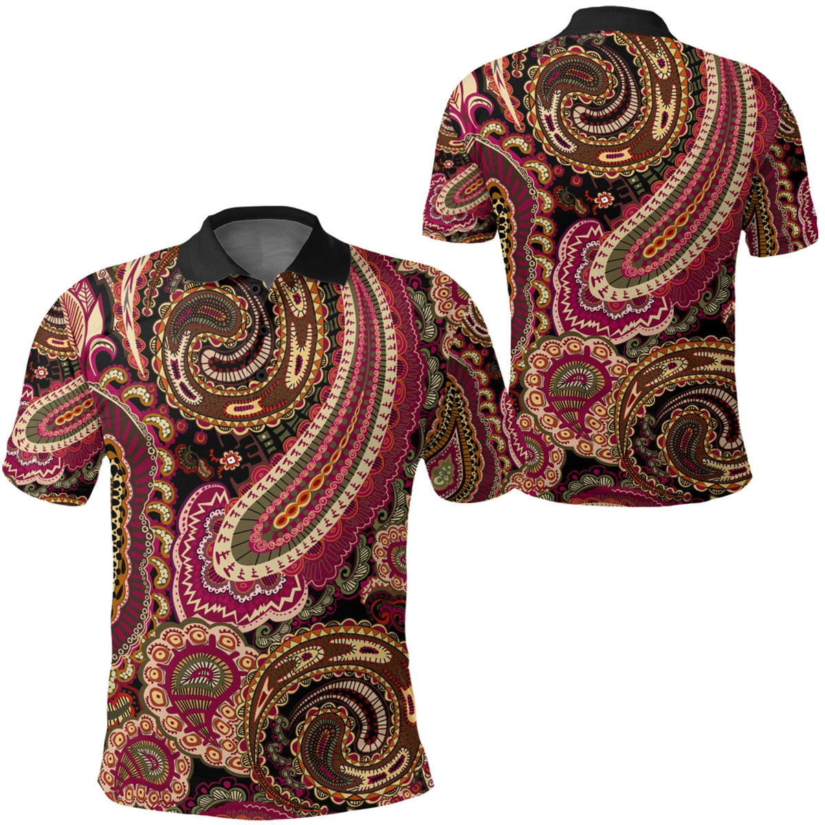 Paisley Polo Shirt Bandana Pattern Seamless Ver.95 RLT13 - Wonder Print Shop