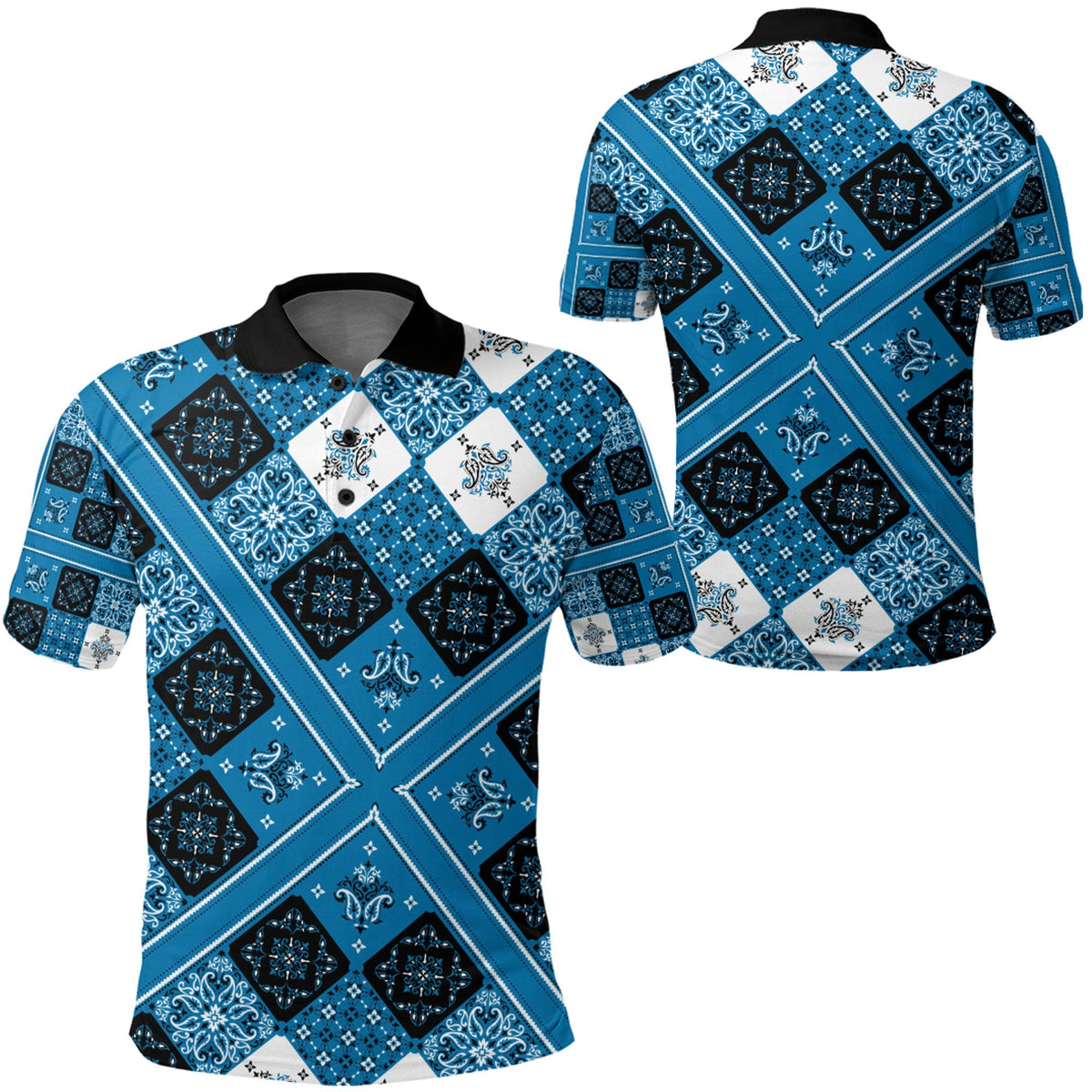 Paisley Polo Shirt Bandana Pattern Seamless Ver.99 RLT13 - Wonder Print Shop