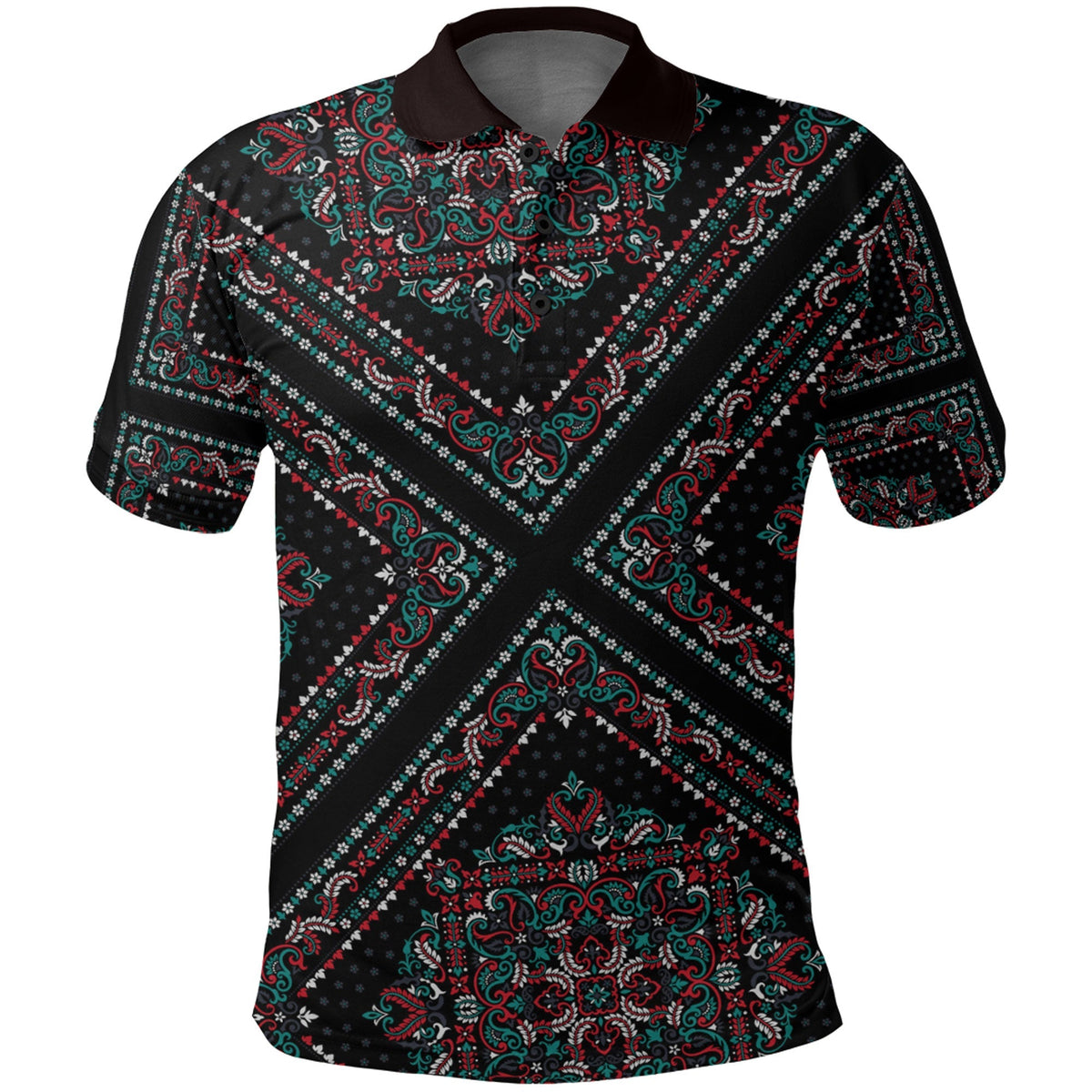 Paisley Polo Shirt Bandana Pattern Seamless Ver.84 RLT13 - Wonder Print Shop