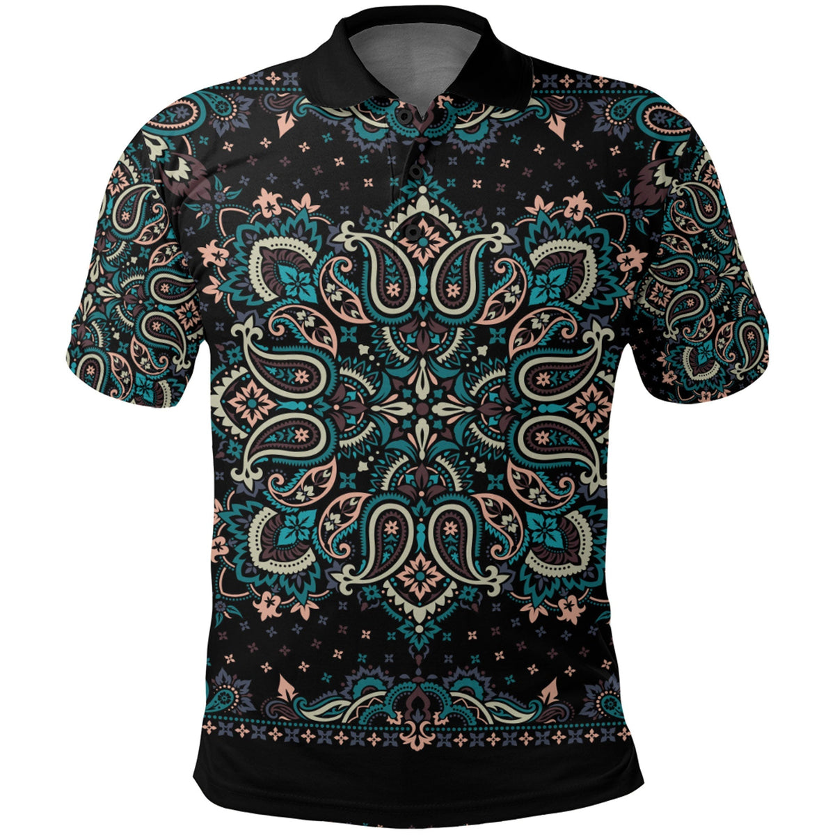 Paisley Polo Shirt Bandana Pattern Seamless Ver.58 RLT13 - Wonder Print Shop