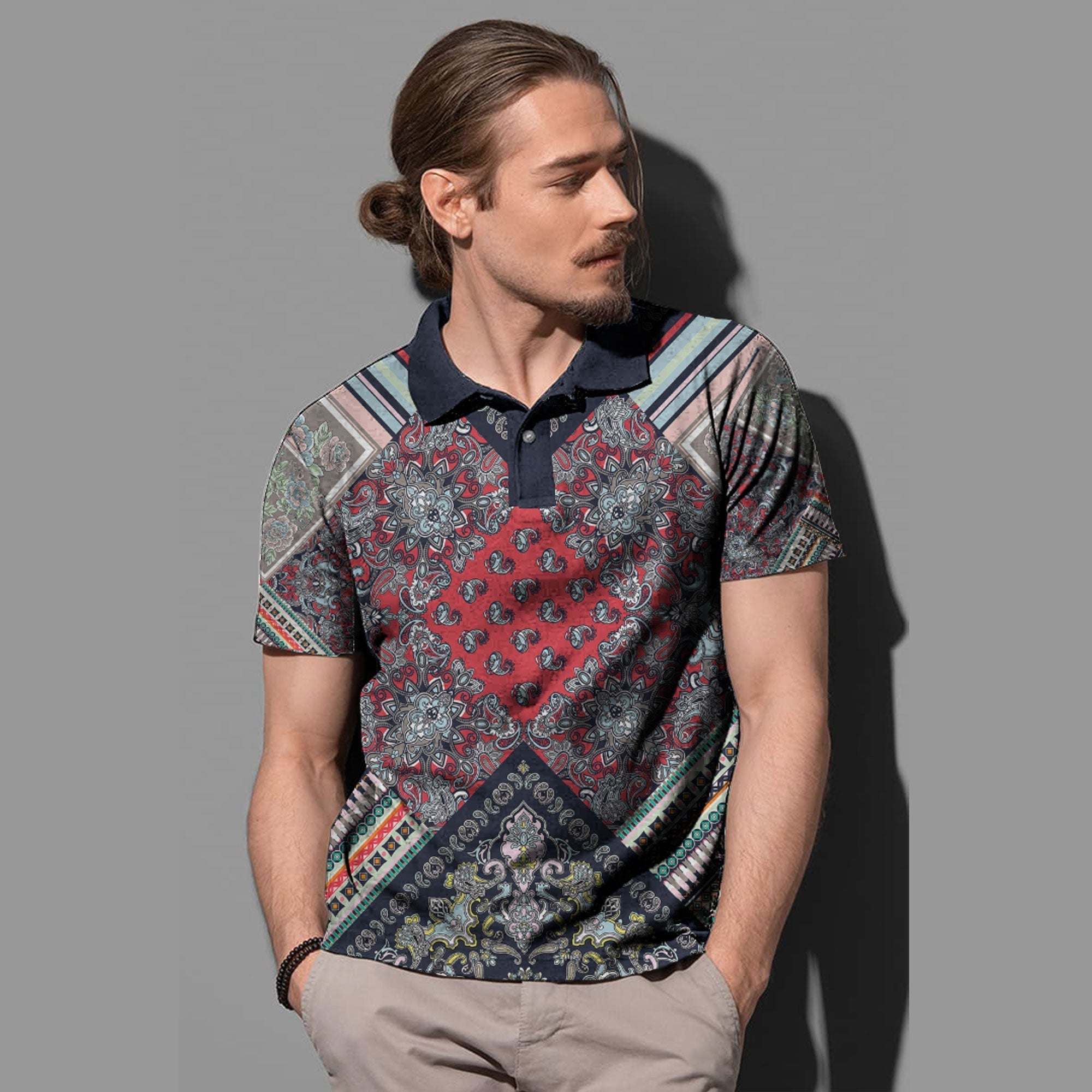 Paisley Polo Shirt Bandana Pattern Seamless Ver.66 RLT13 - Wonder Print Shop