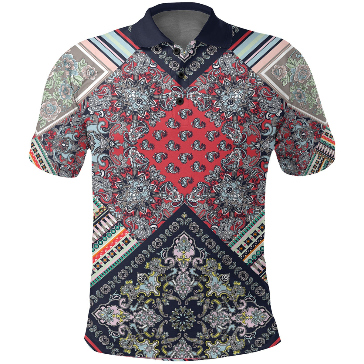 Paisley Polo Shirt Bandana Pattern Seamless Ver.66 RLT13 - Wonder Print Shop