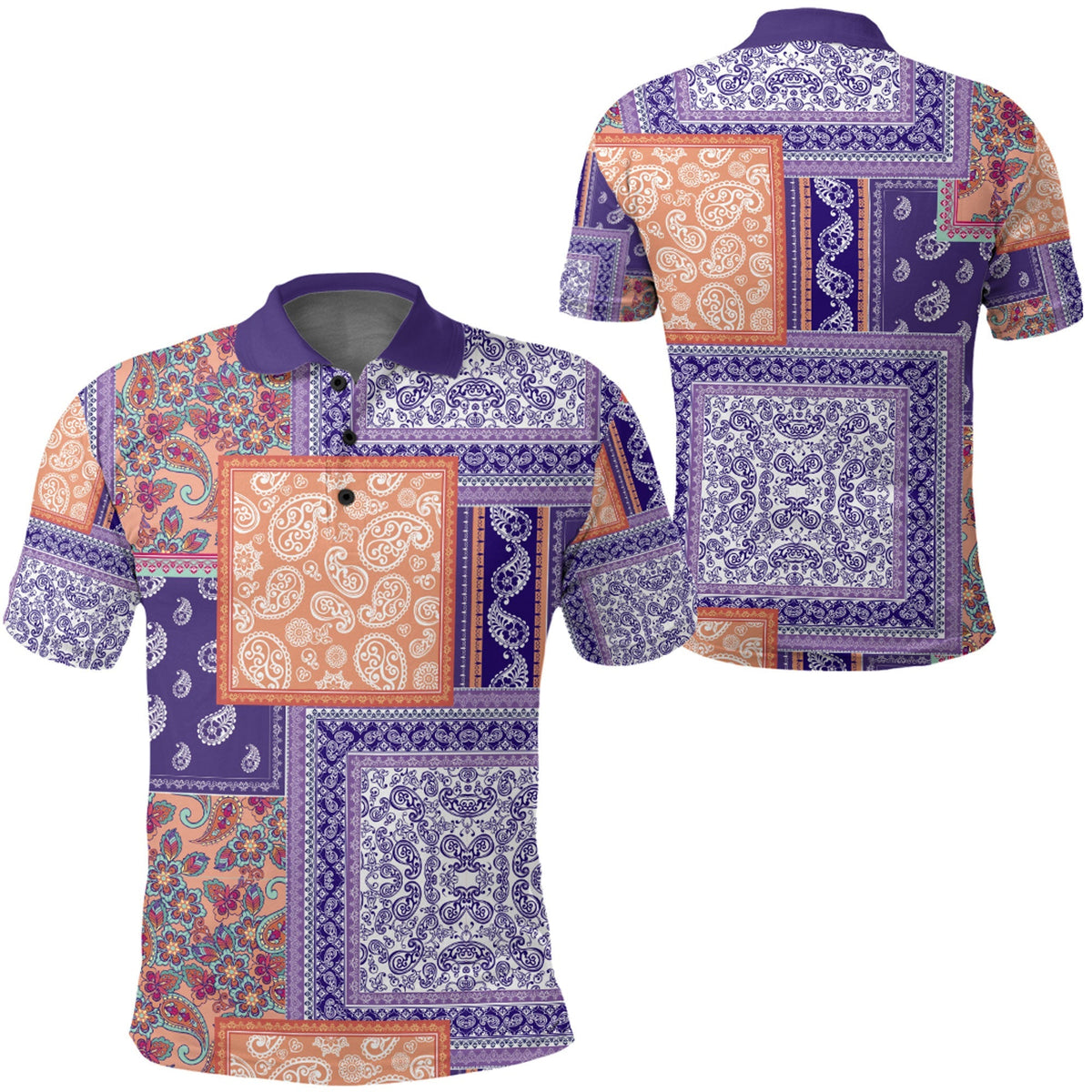 Paisley Polo Shirt Bandana Pattern Seamless Ver.72 RLT13 - Wonder Print Shop