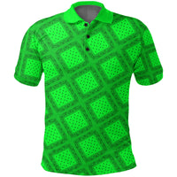 Paisley Bandana Pattern Seamless Green Polo Shirt Ver.02 RLT13 - Wonder Print Shop