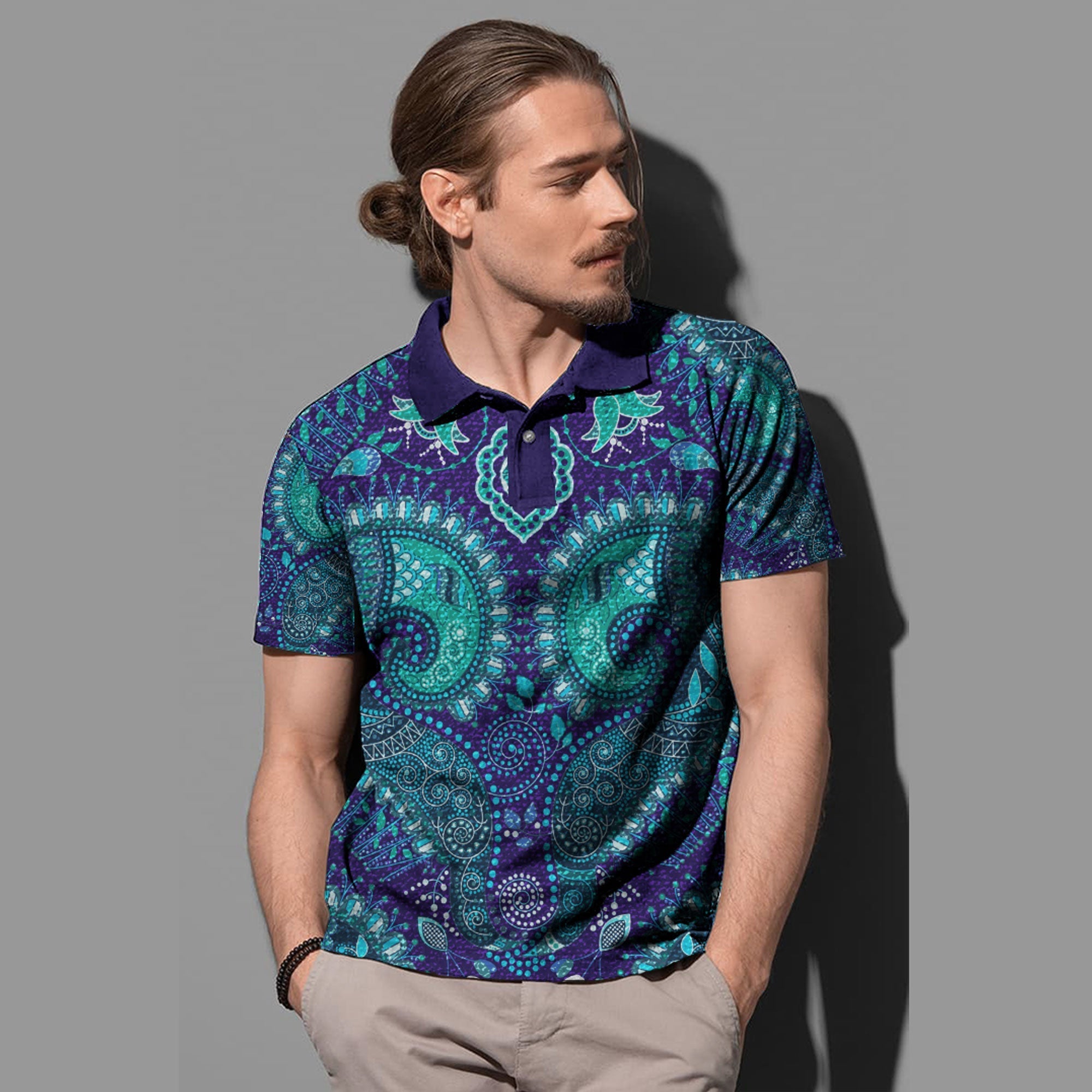 Paisley Polo Shirt Bandana Pattern Seamless Ver.87 RLT13 - Wonder Print Shop