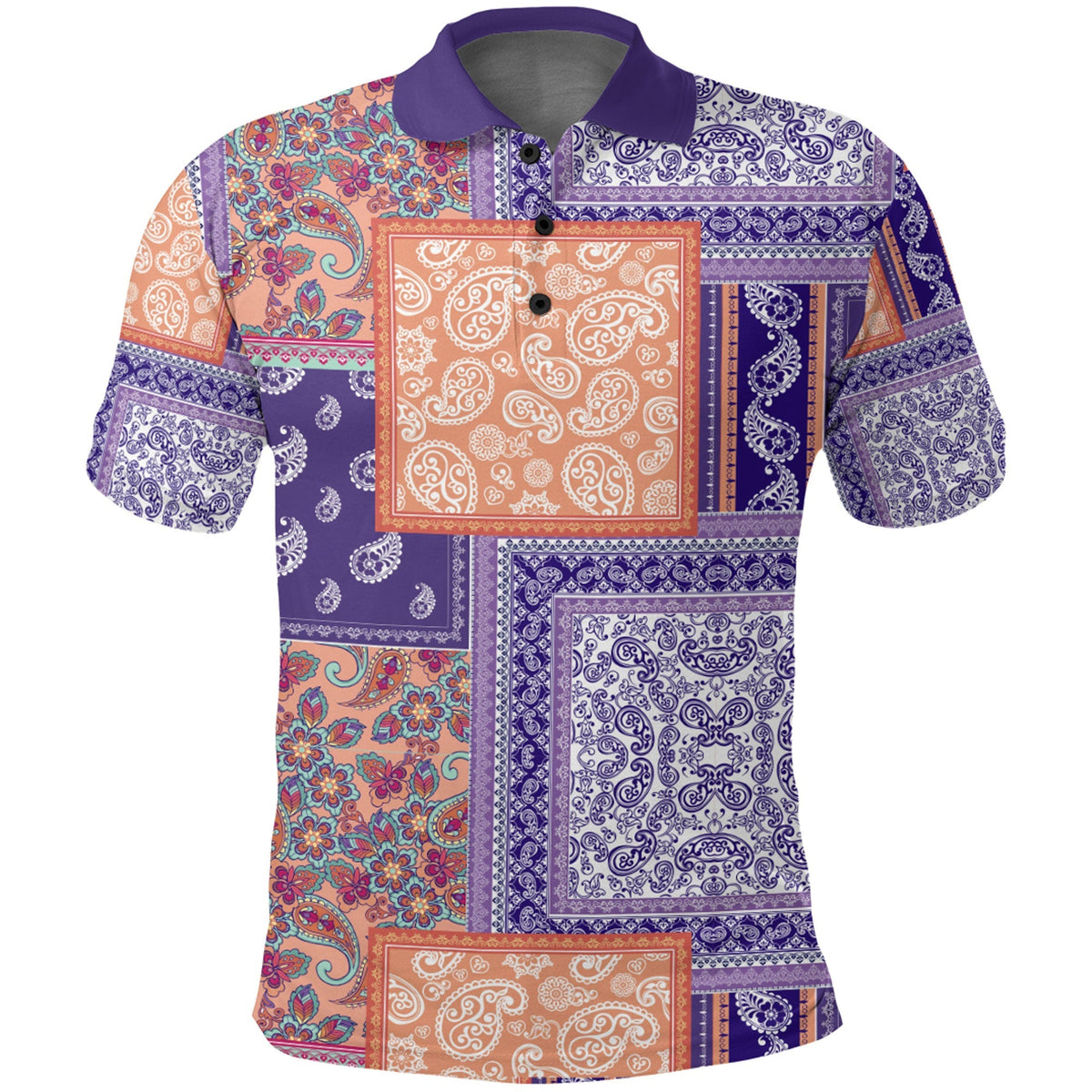 Paisley Polo Shirt Bandana Pattern Seamless Ver.72 RLT13 - Wonder Print Shop