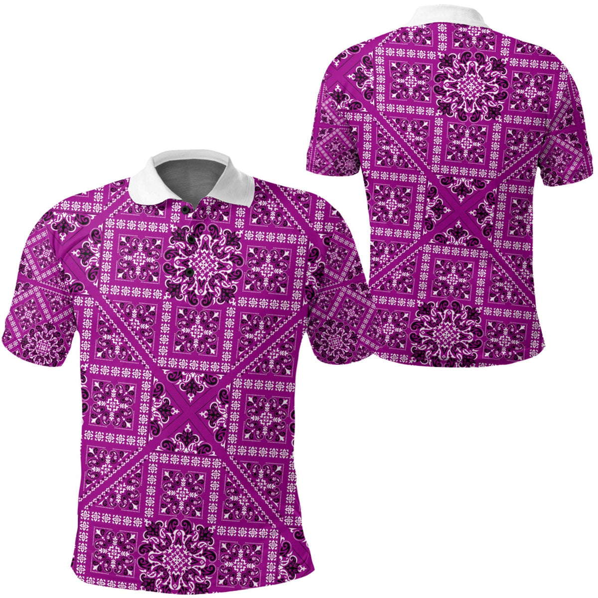 Paisley Polo Shirt Bandana Pattern Seamless Ver.62 RLT13 - Wonder Print Shop