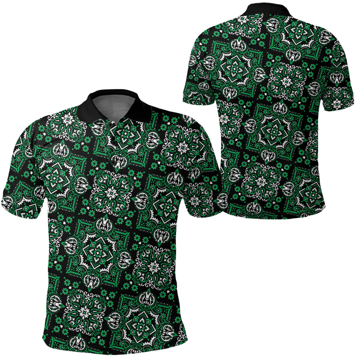 Paisley Polo Shirt Bandana Pattern Seamless Ver.67 RLT13 - Wonder Print Shop