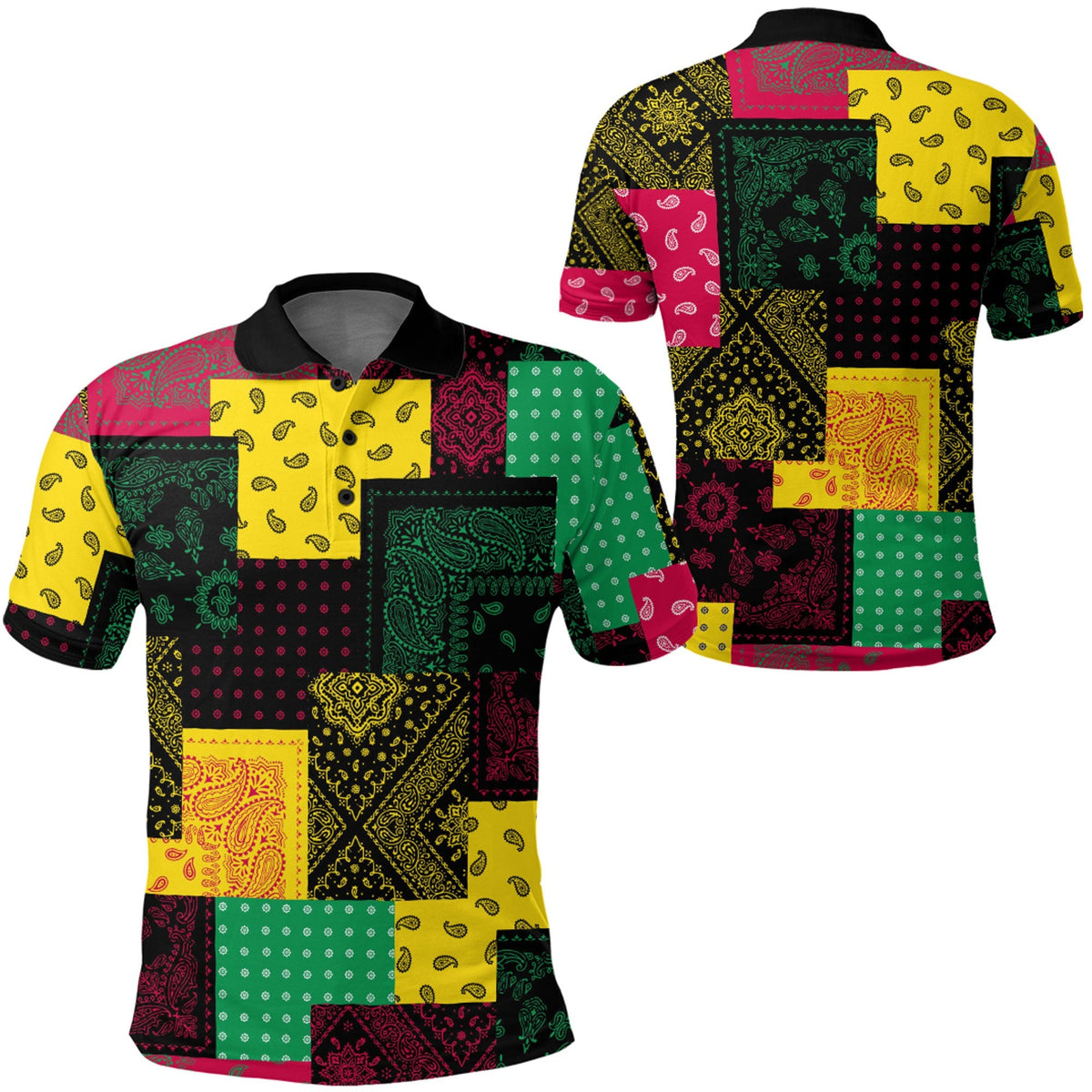 Paisley Polo Shirt Bandana Pattern Seamless Ver.75 RLT13 - Wonder Print Shop