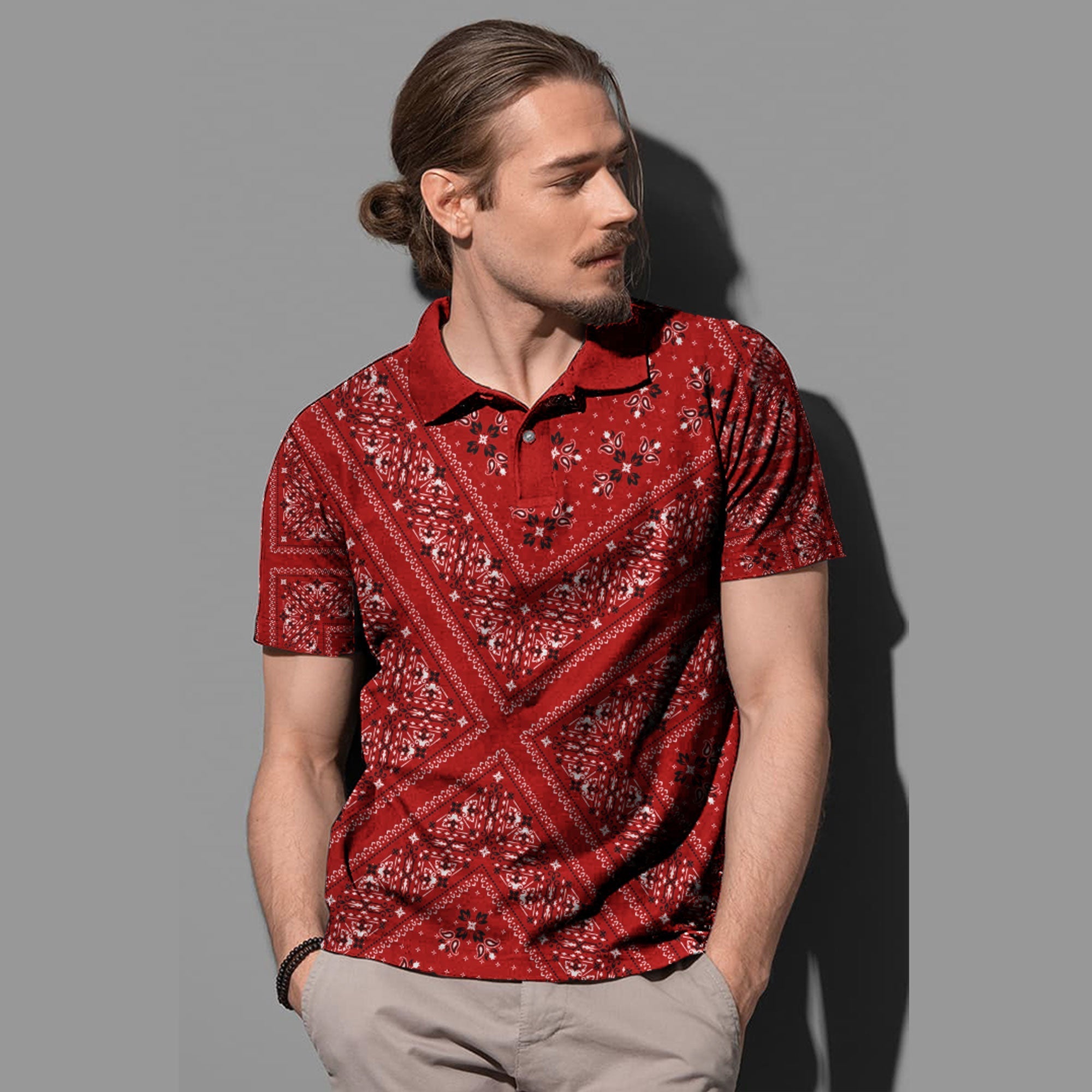 Paisley Polo Shirt Bandana Pattern Seamless Ver.78 RLT13 - Wonder Print Shop