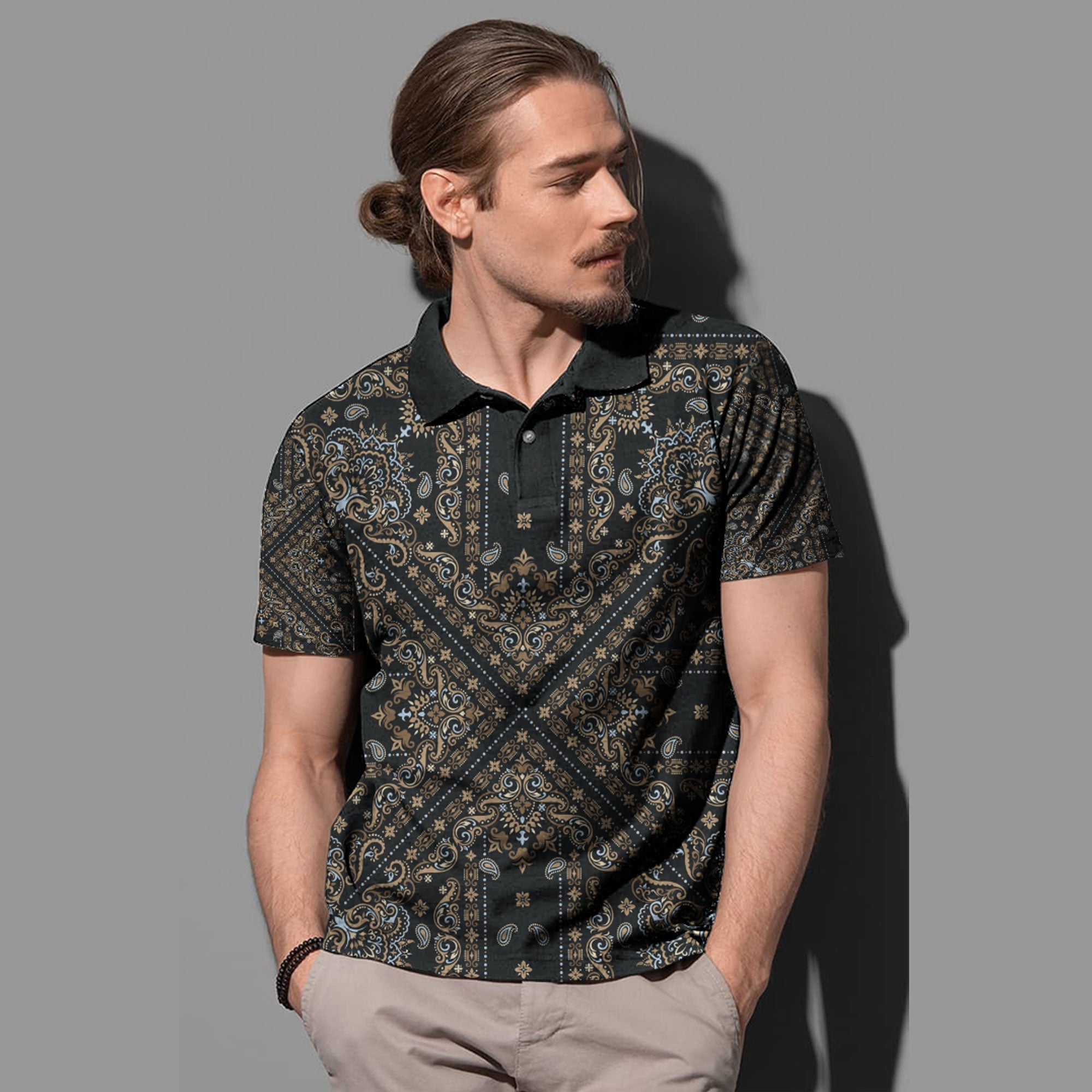 Paisley Polo Shirt Bandana Pattern Seamless Ver.127 RLT13 - Wonder Print Shop
