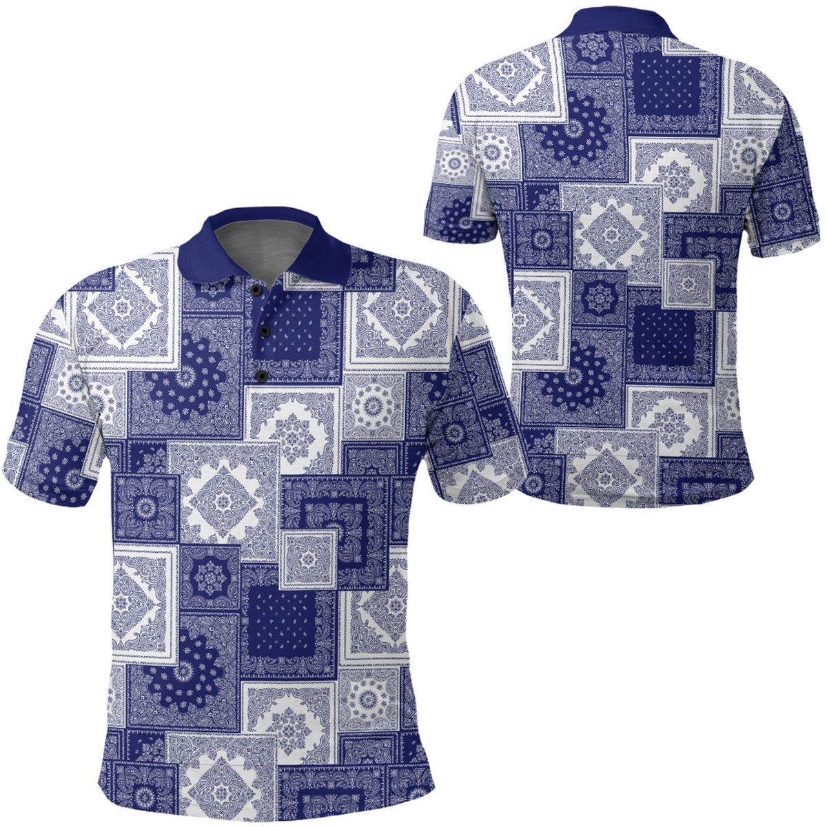 Paisley Polo Shirt Bandana Pattern Seamless Ver.60 RLT13 - Wonder Print Shop