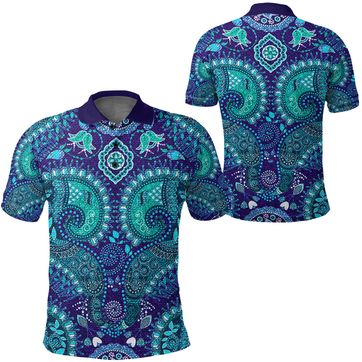 Paisley Polo Shirt Bandana Pattern Seamless Ver.87 RLT13 - Wonder Print Shop