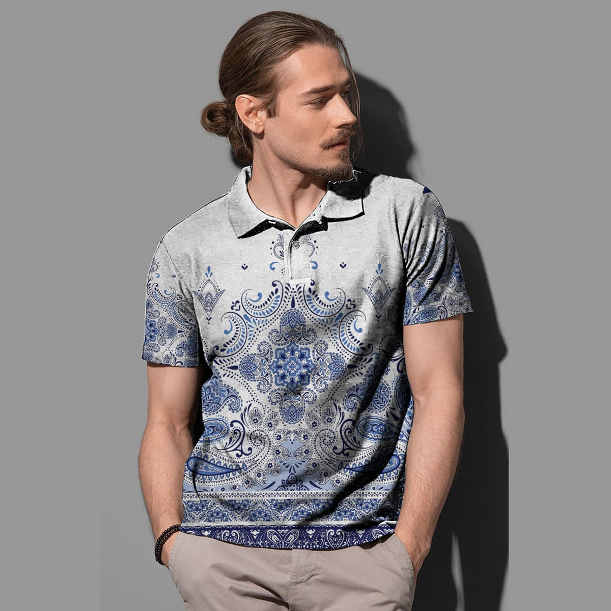 Paisley Polo Shirt Bandana Pattern Seamless Ver.53 RLT13 - Wonder Print Shop