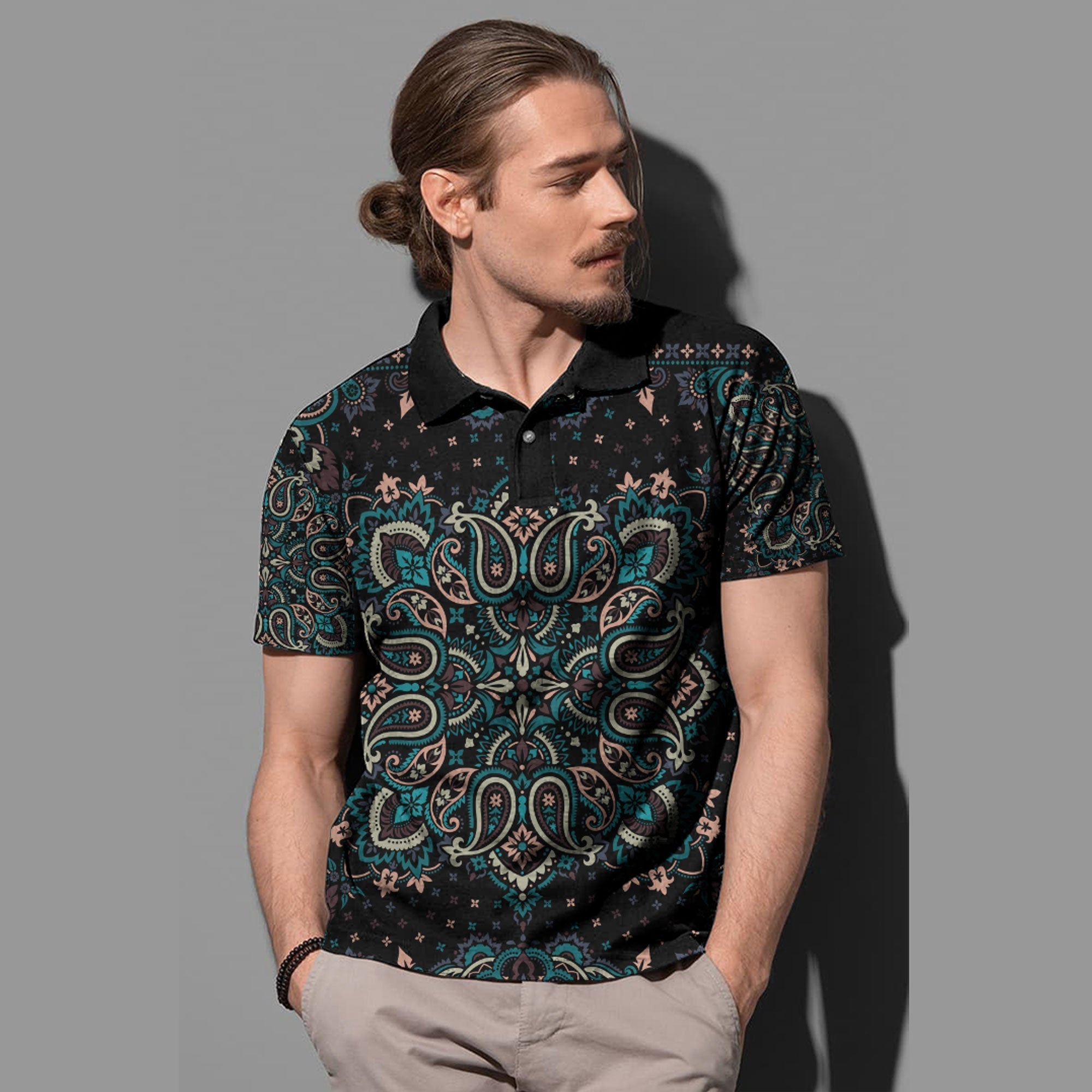 Paisley Polo Shirt Bandana Pattern Seamless Ver.58 RLT13 - Wonder Print Shop