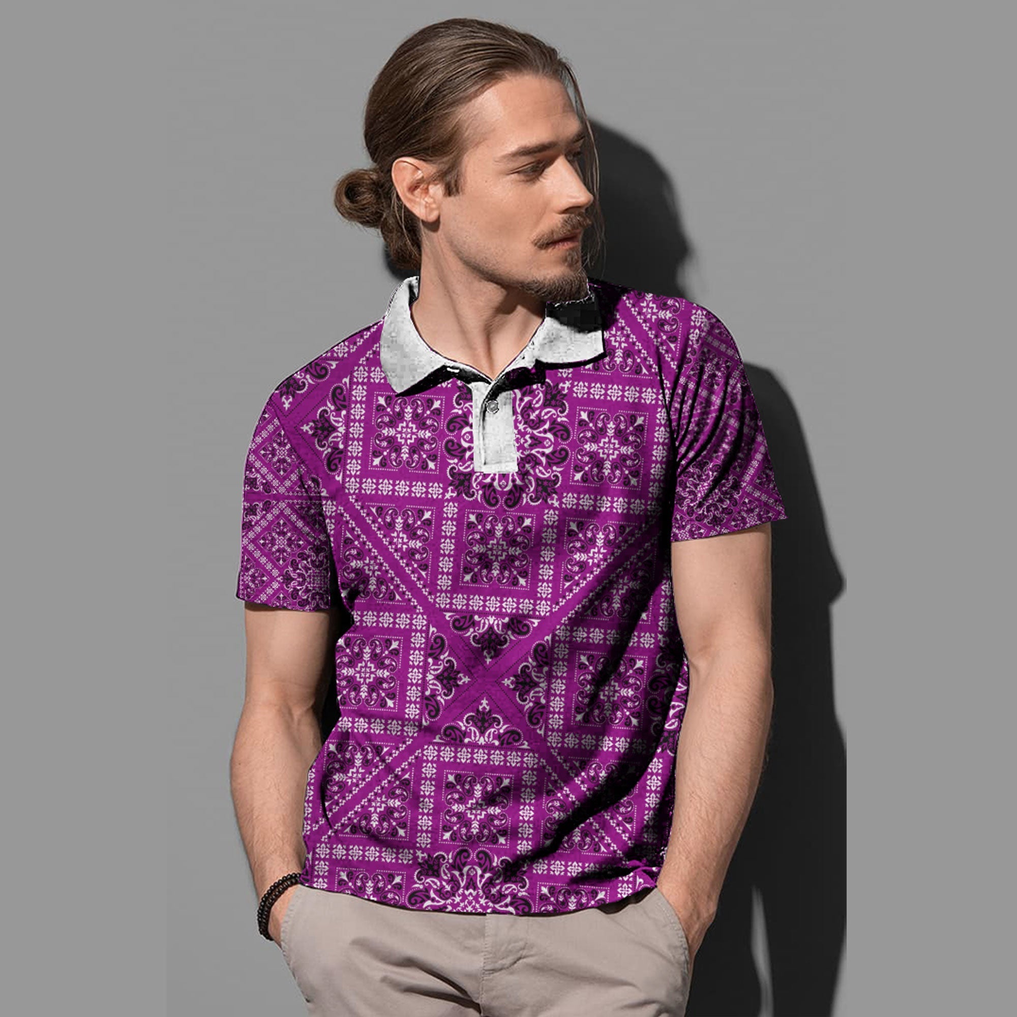 Paisley Polo Shirt Bandana Pattern Seamless Ver.62 RLT13 - Wonder Print Shop