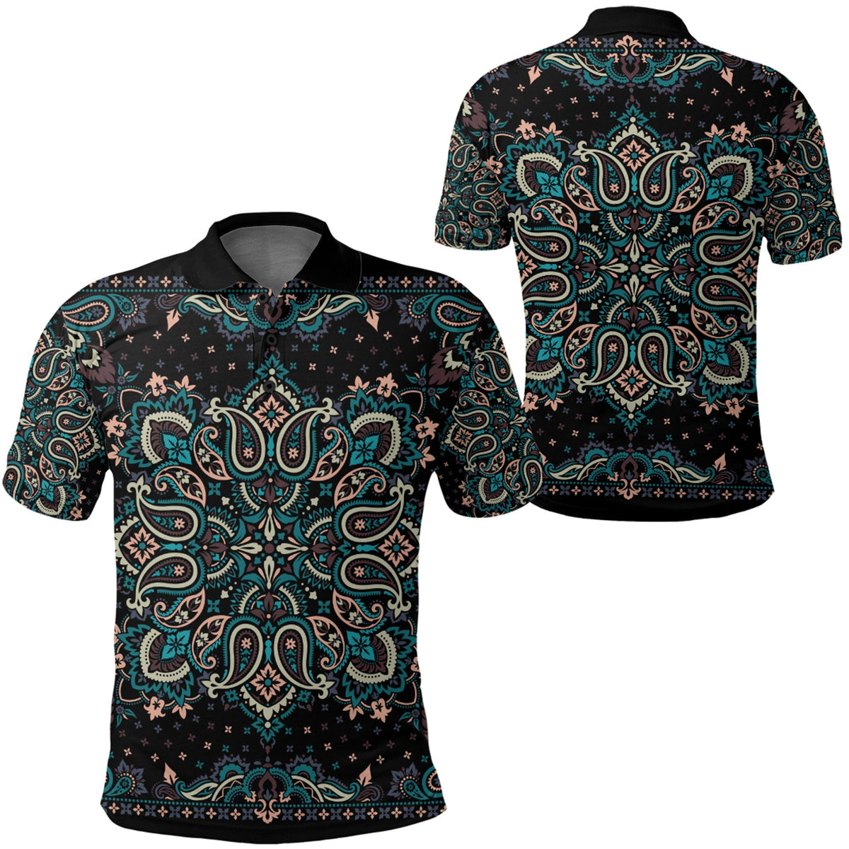 Paisley Polo Shirt Bandana Pattern Seamless Ver.58 RLT13 - Wonder Print Shop