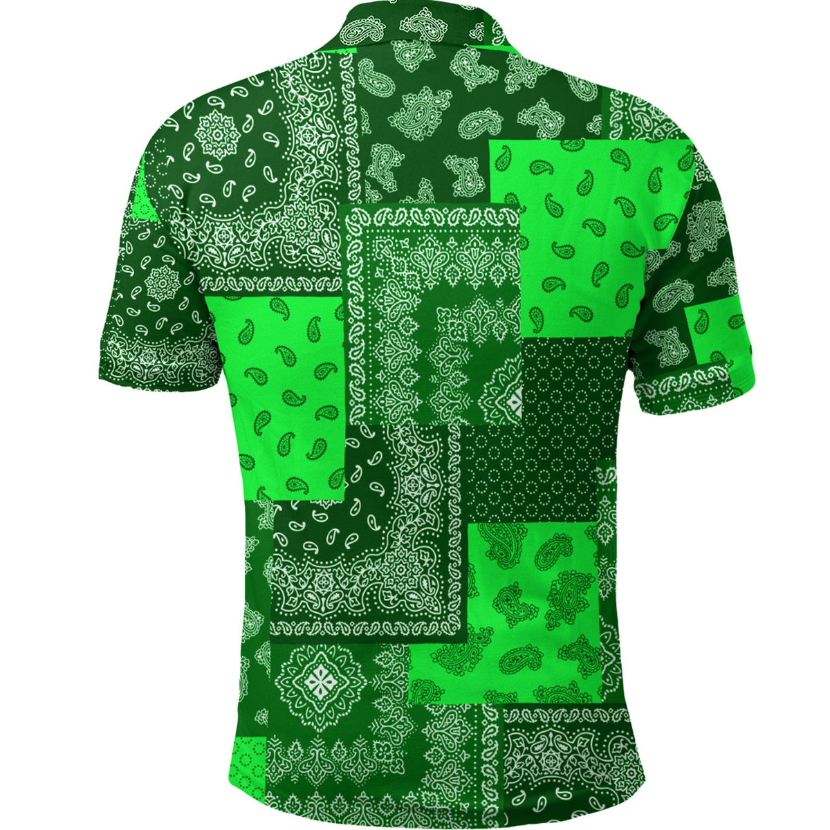 Paisley Bandana Pattern Seamless Green Polo Shirt Ver.01 RLT13 - Wonder Print Shop