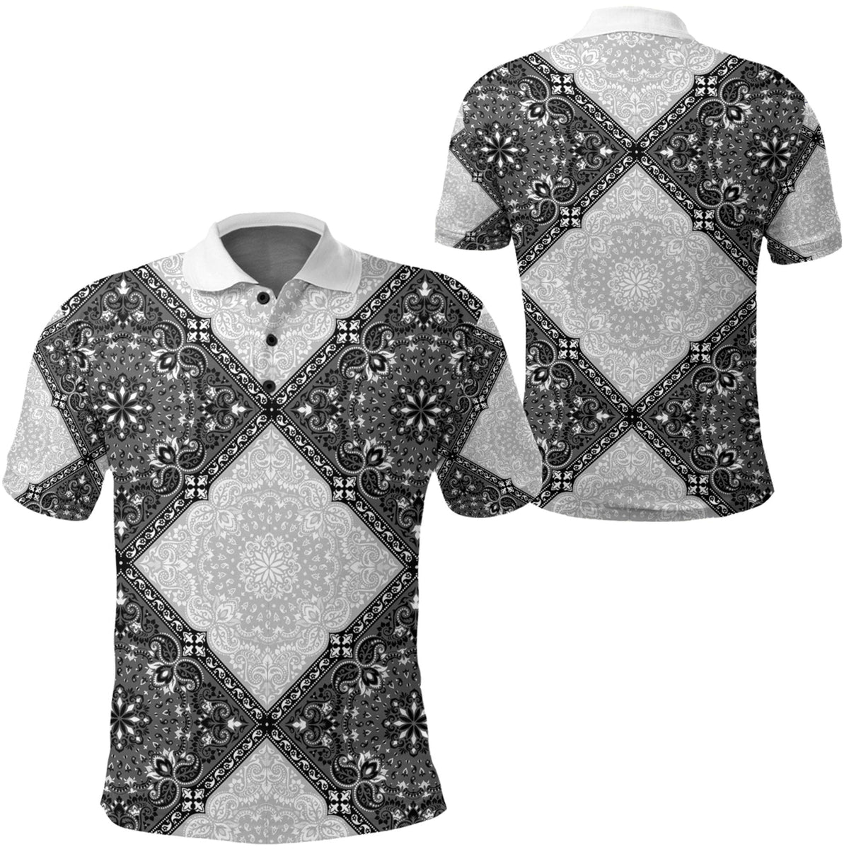 Paisley Polo Shirt Bandana Pattern Seamless Ver.69 RLT13 - Wonder Print Shop