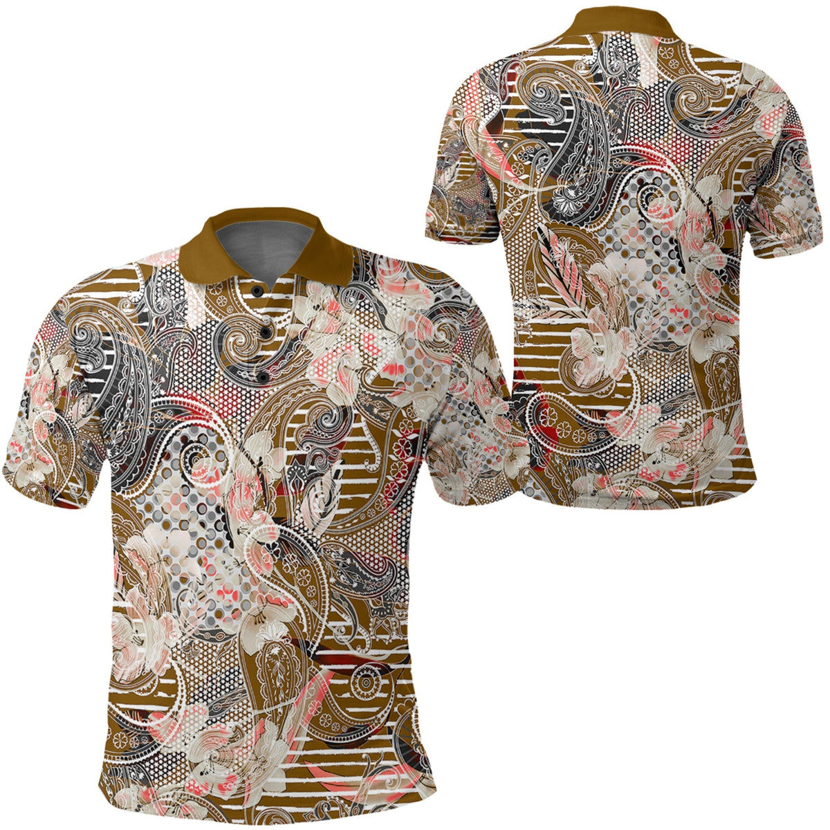 Paisley Polo Shirt Bandana Pattern Seamless Ver.64 RLT13 - Wonder Print Shop