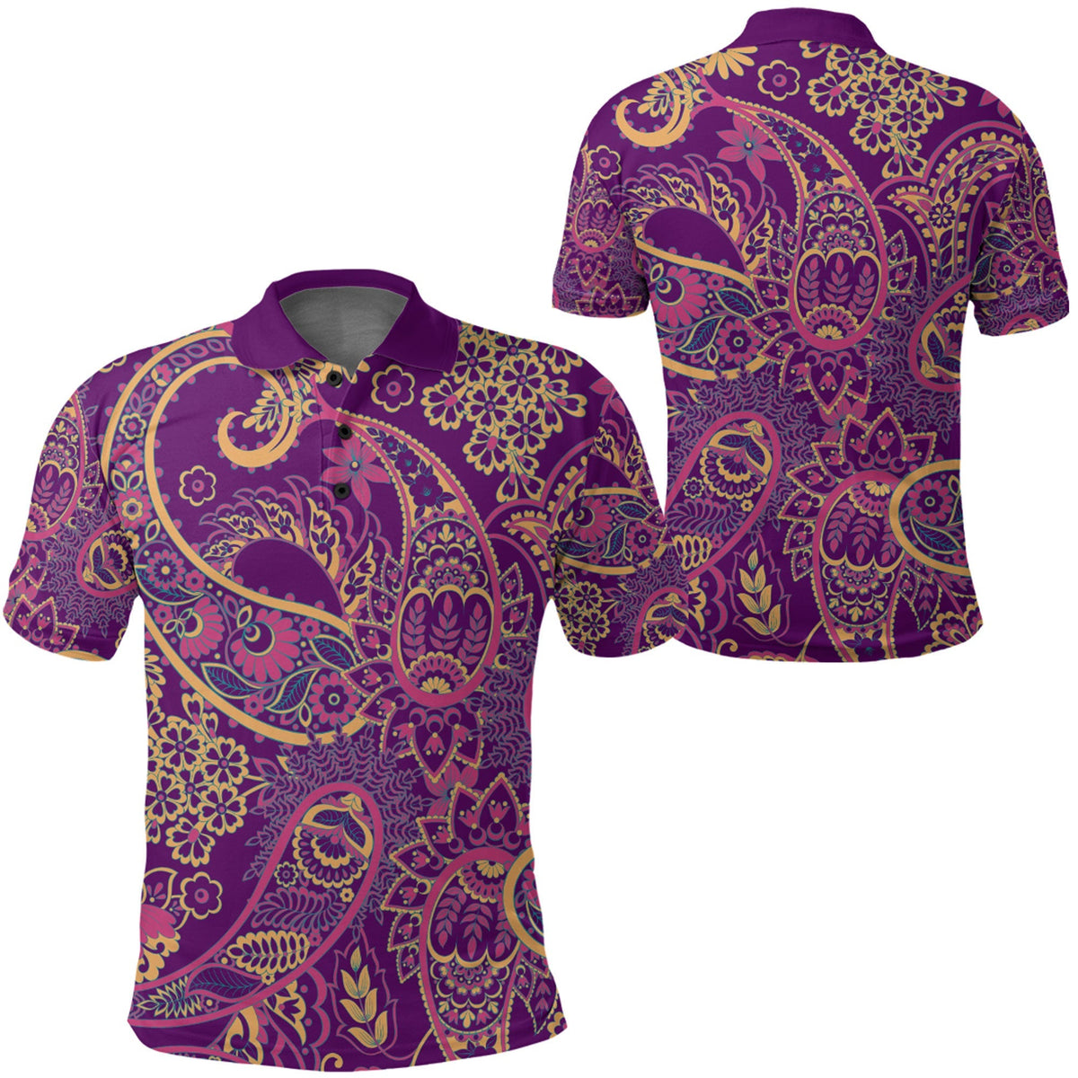 Paisley Polo Shirt Bandana Pattern Seamless Ver.88 RLT13 - Wonder Print Shop