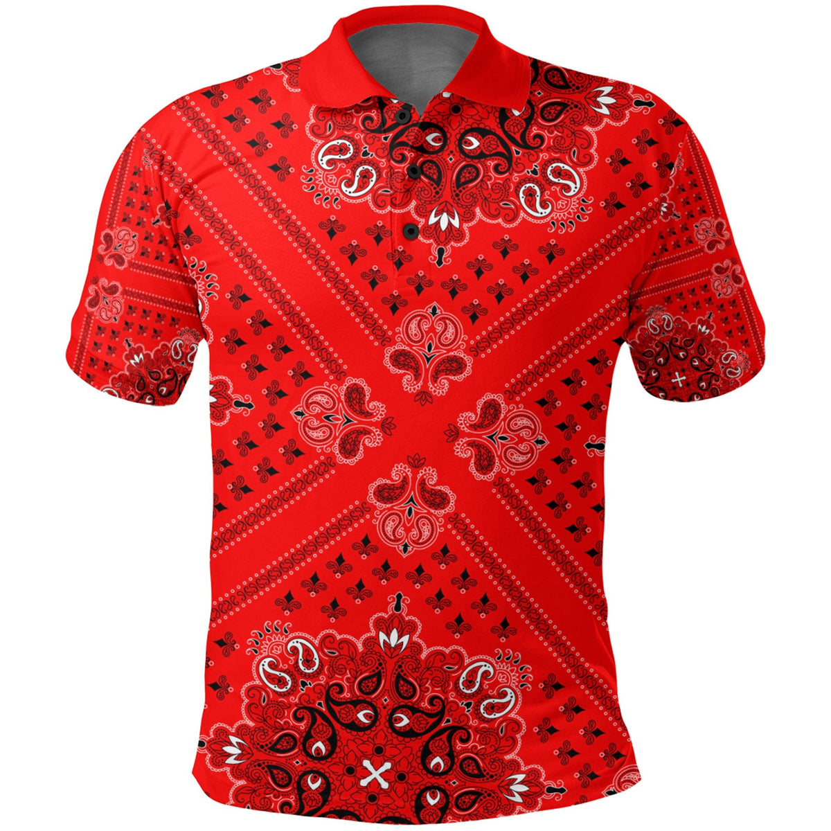 Paisley Polo Shirt Bandana Pattern Seamless Ver.63 RLT13 - Wonder Print Shop
