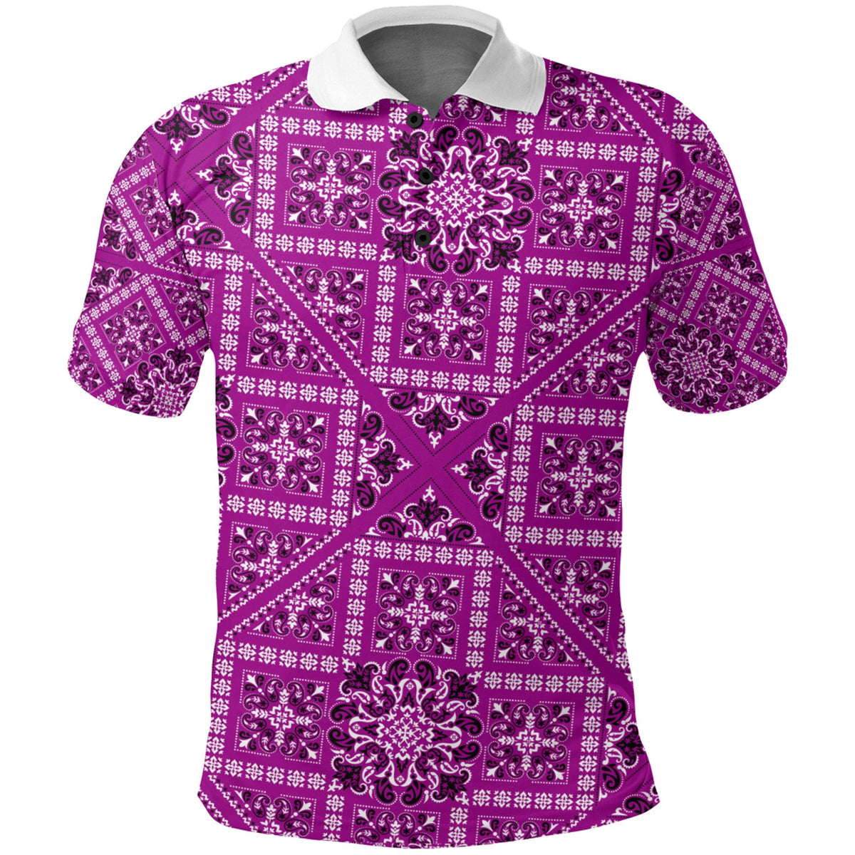 Paisley Polo Shirt Bandana Pattern Seamless Ver.62 RLT13 - Wonder Print Shop