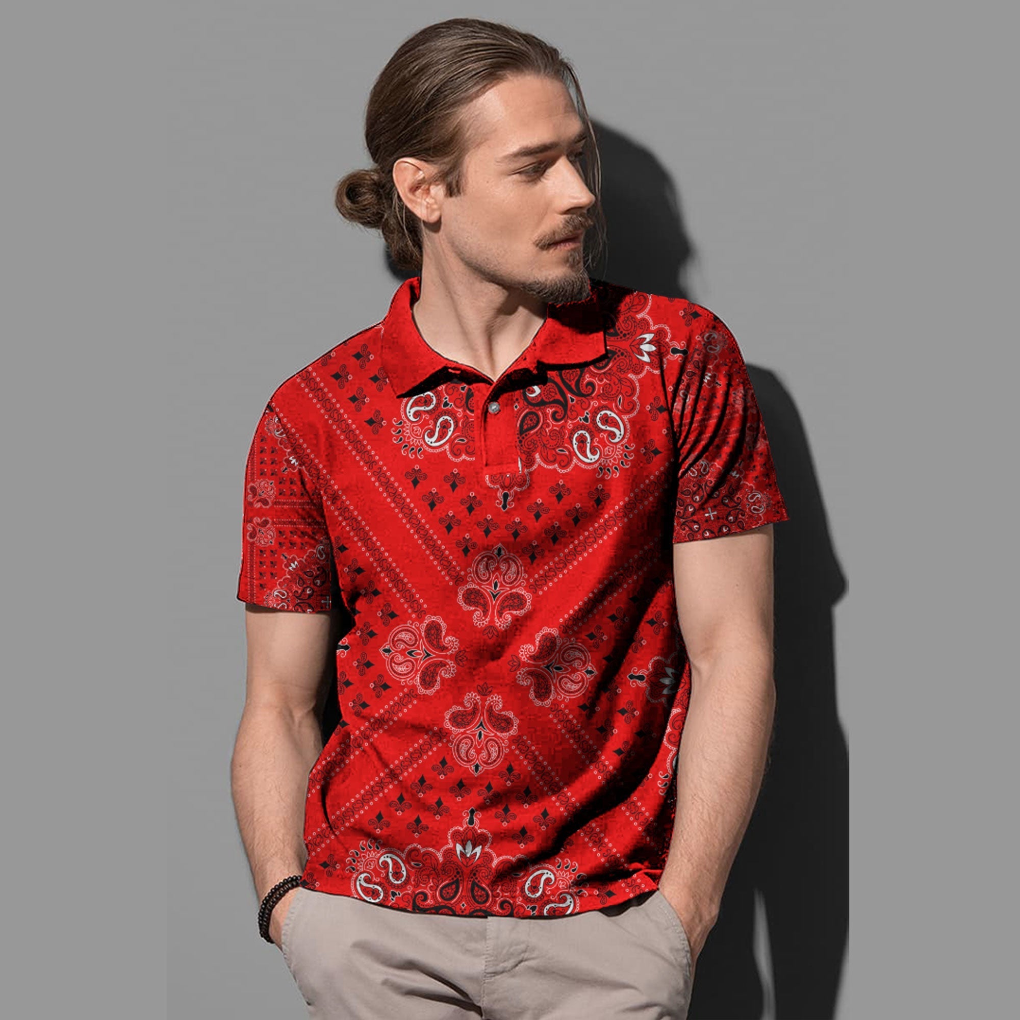 Paisley Polo Shirt Bandana Pattern Seamless Ver.63 RLT13 - Wonder Print Shop