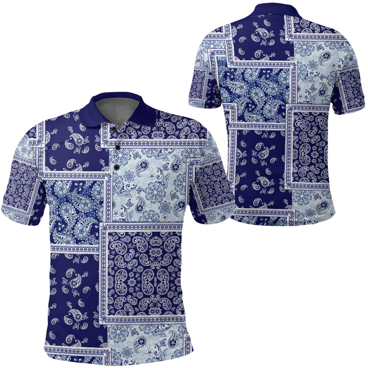 Paisley Polo Shirt Bandana Pattern Seamless Ver.17 RLT13 - Wonder Print Shop