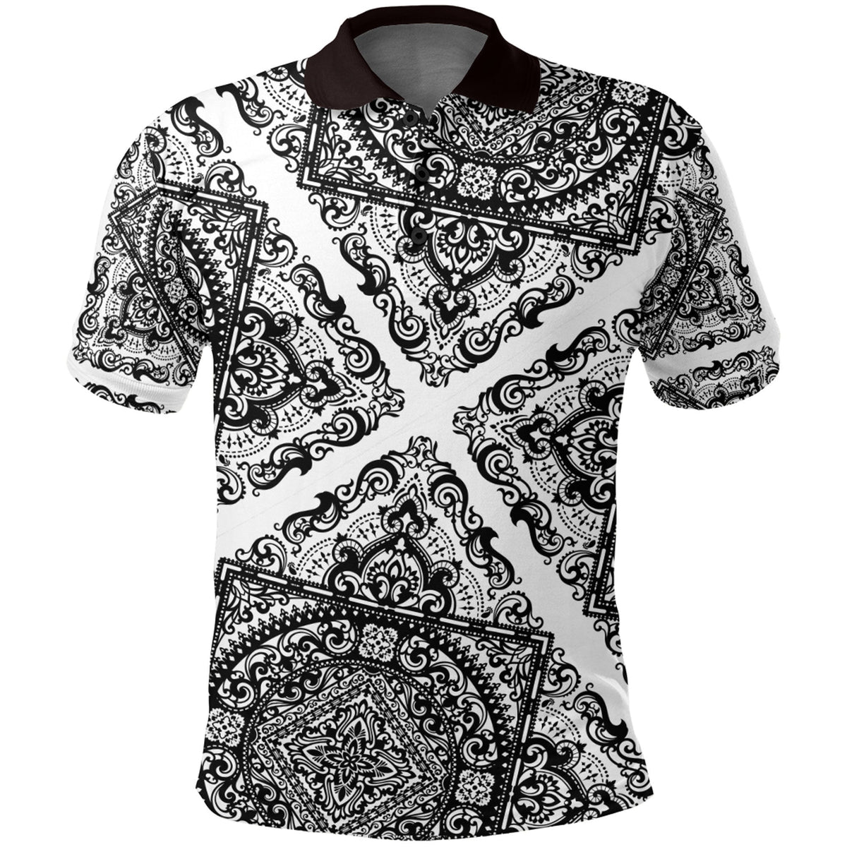 Paisley Polo Shirt Bandana Pattern Seamless Ver.55 RLT13 - Wonder Print Shop