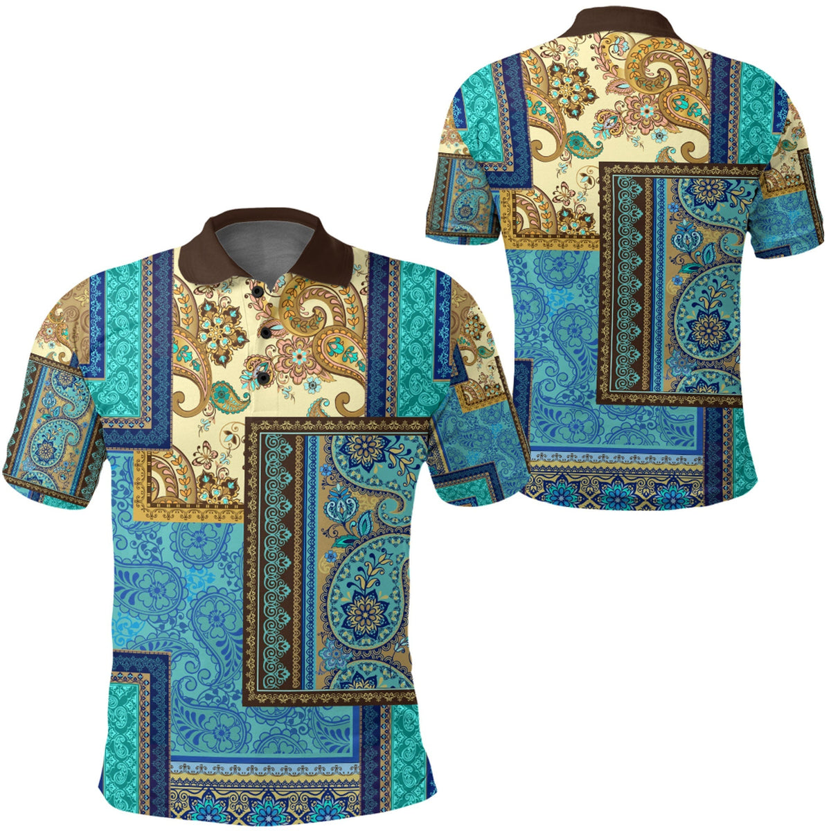 Paisley Polo Shirt Bandana Pattern Seamless Ver.54 RLT13 - Wonder Print Shop