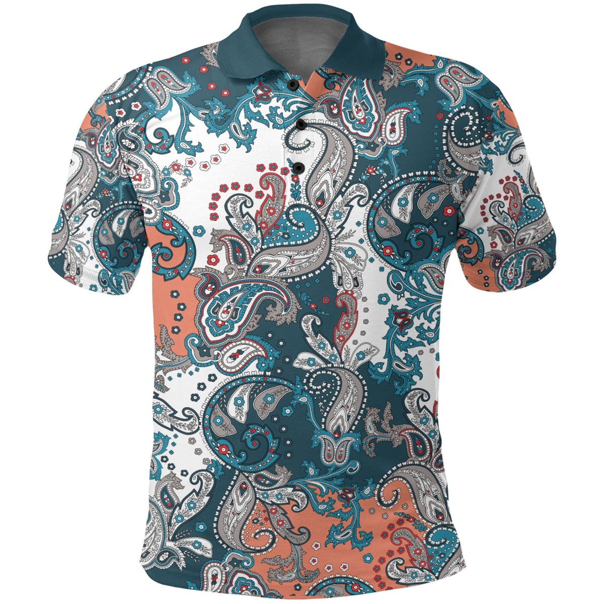 Paisley Polo Shirt Bandana Pattern Seamless Ver.37 RLT13 - Wonder Print Shop
