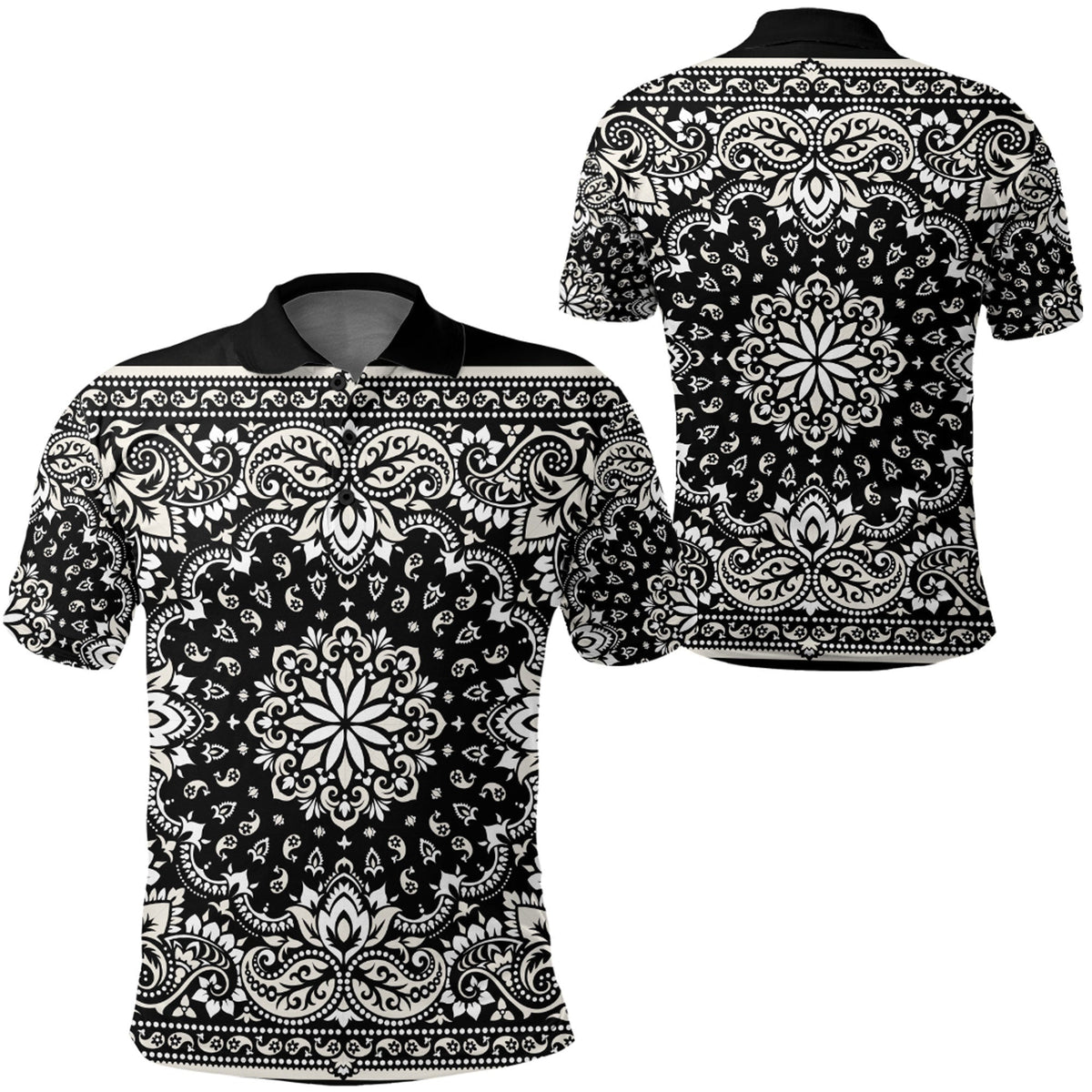 Paisley Polo Shirt Bandana Pattern Seamless Ver.33 RLT13 - Wonder Print Shop
