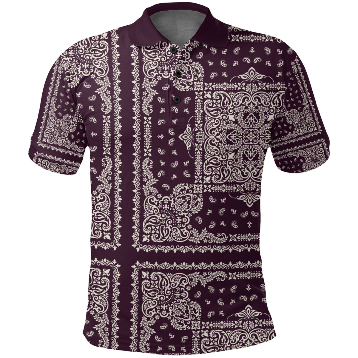 Paisley Polo Shirt Bandana Pattern Seamless Ver.41 RLT13 - Wonder Print Shop