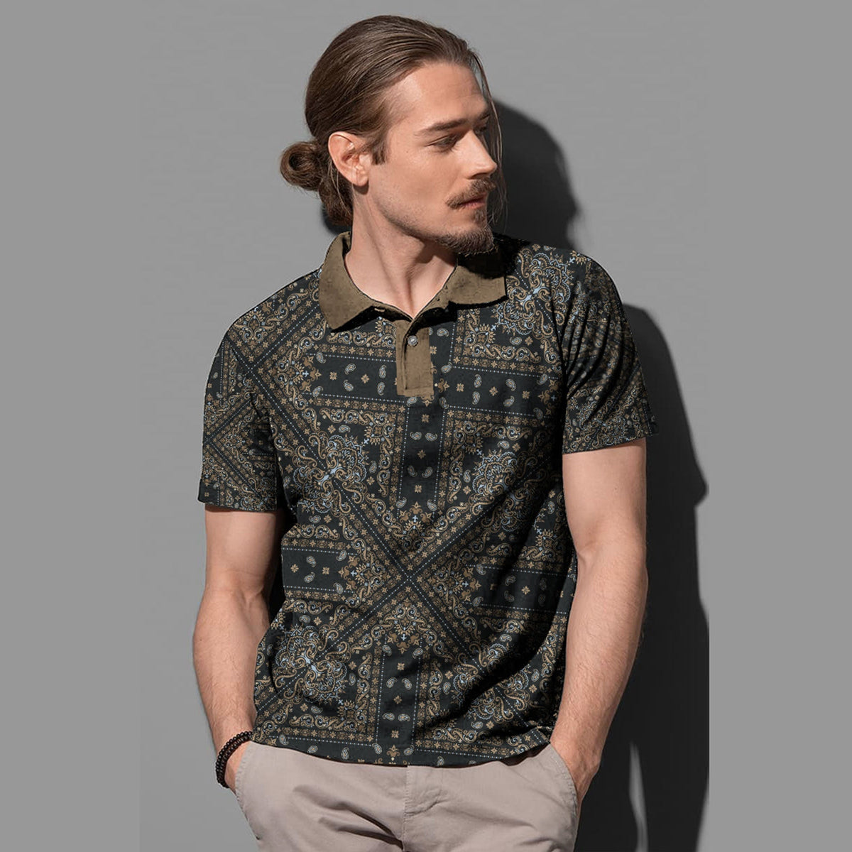 Paisley Polo Shirt Bandana Pattern Seamless Ver.39 RLT13 - Wonder Print Shop