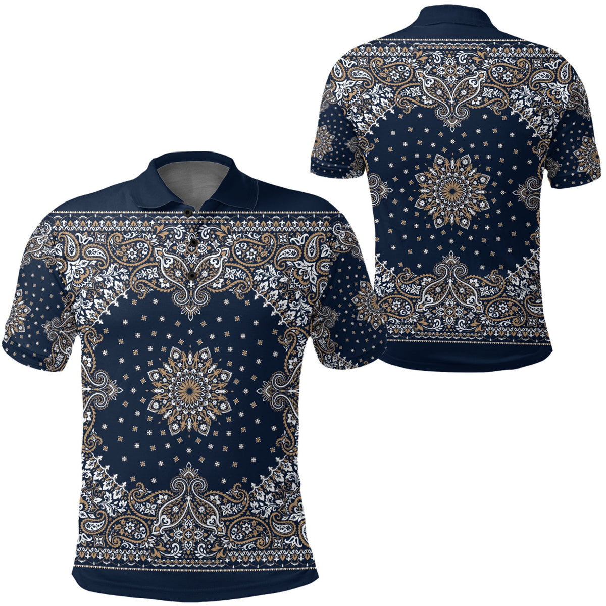 Paisley Polo Shirt Bandana Pattern Seamless Ver.44 RLT13 - Wonder Print Shop