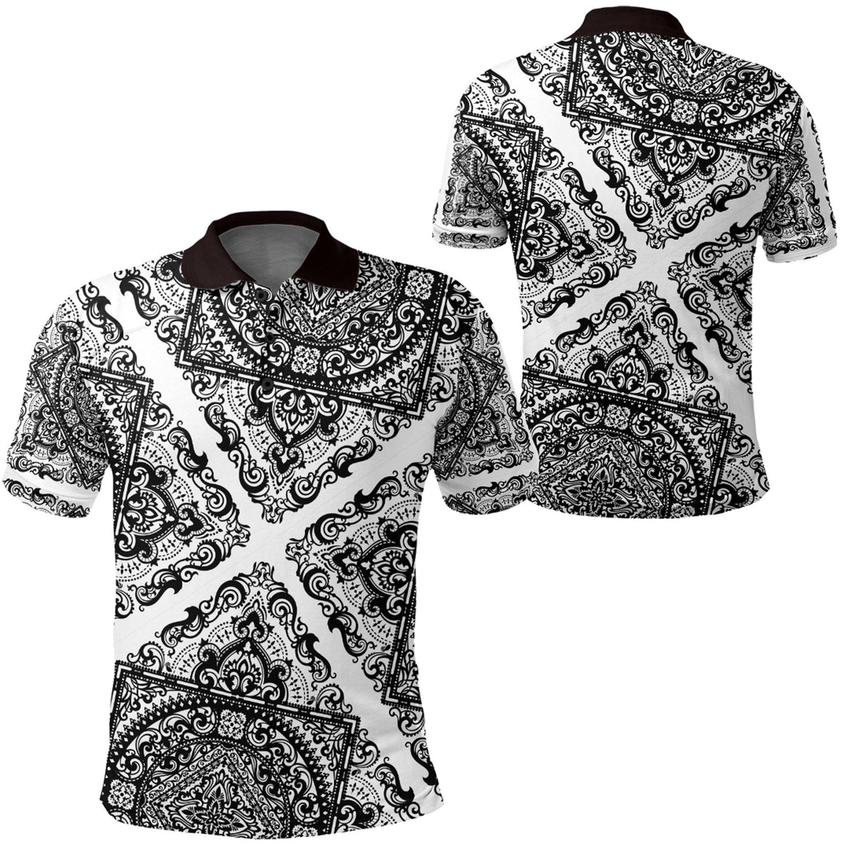 Paisley Polo Shirt Bandana Pattern Seamless Ver.55 RLT13 - Wonder Print Shop