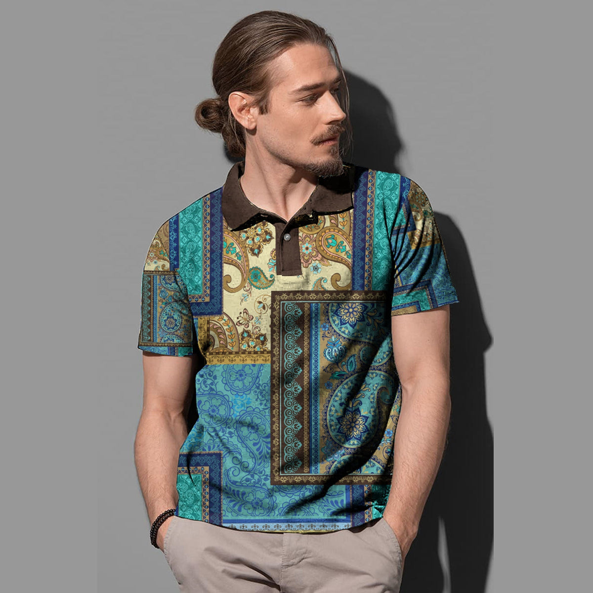 Paisley Polo Shirt Bandana Pattern Seamless Ver.54 RLT13 - Wonder Print Shop