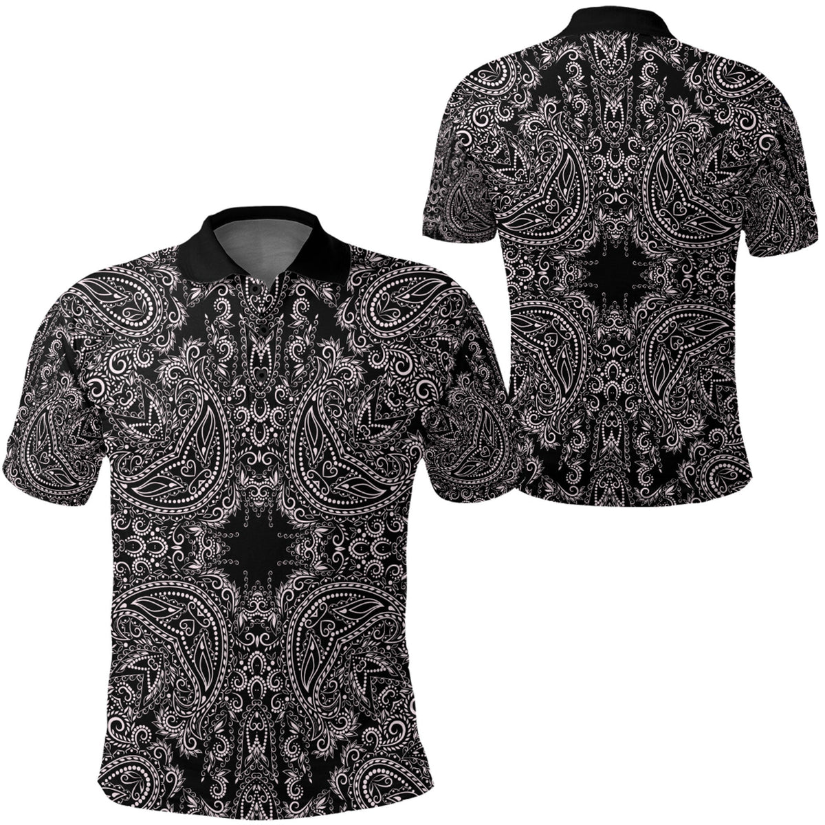 Paisley Polo Shirt Bandana Pattern Seamless Ver.34 RLT13 - Wonder Print Shop