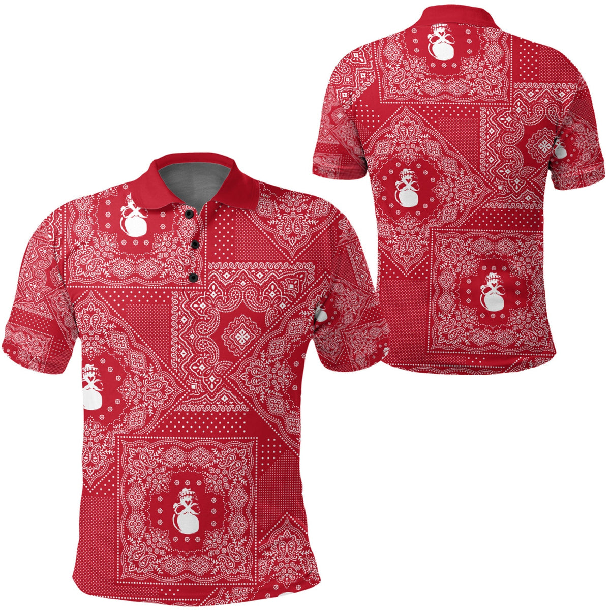 Paisley Polo Shirt Bandana Pattern Seamless Ver.52 RLT13 - Wonder Print Shop