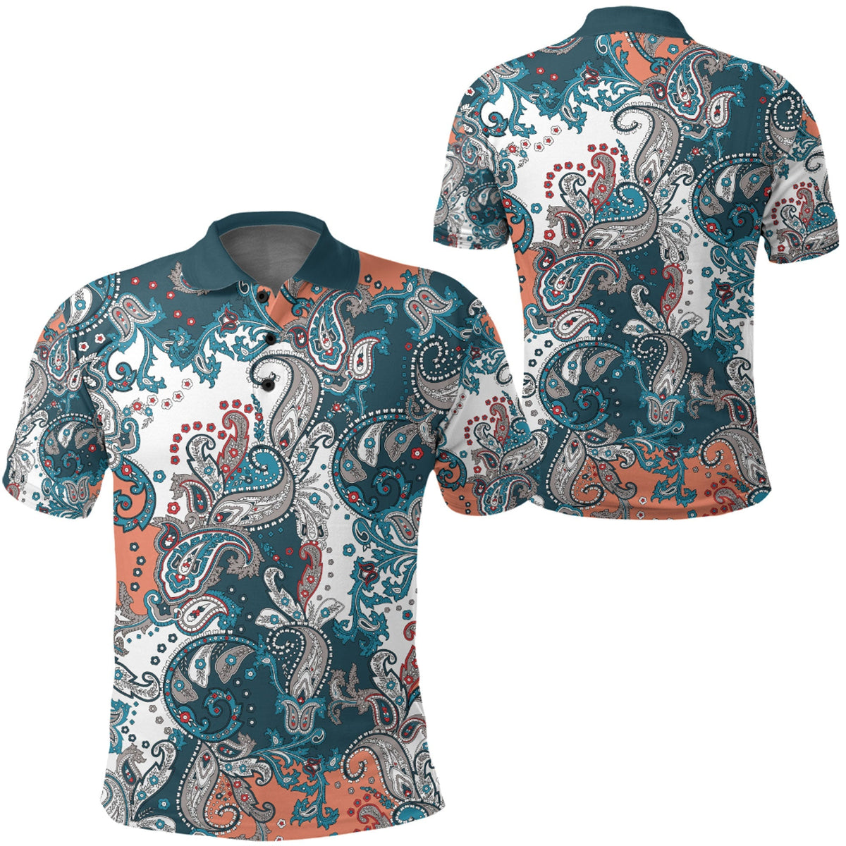 Paisley Polo Shirt Bandana Pattern Seamless Ver.37 RLT13 - Wonder Print Shop